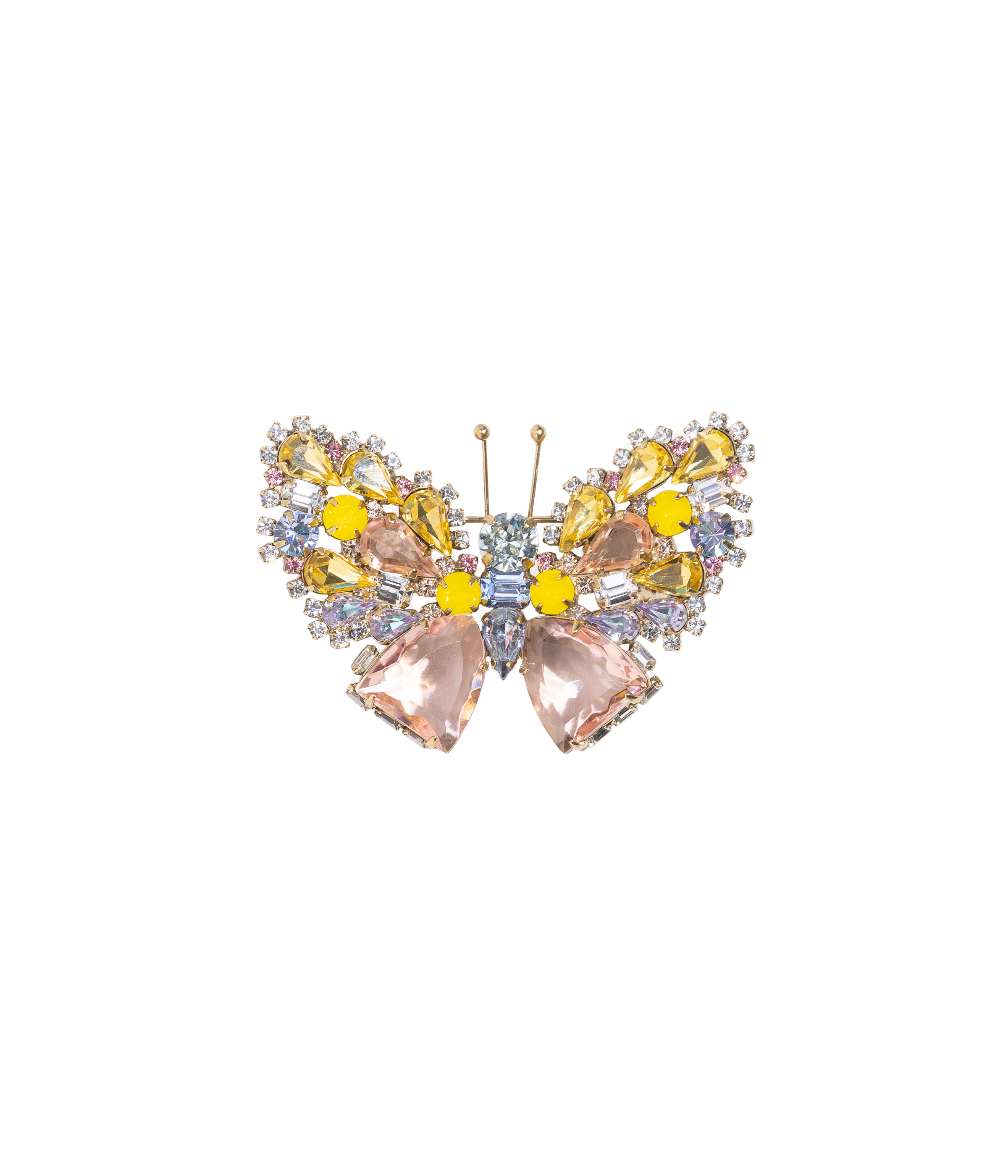 Small Butterfly in Light Topaz / Rosaline / Yellow Opal