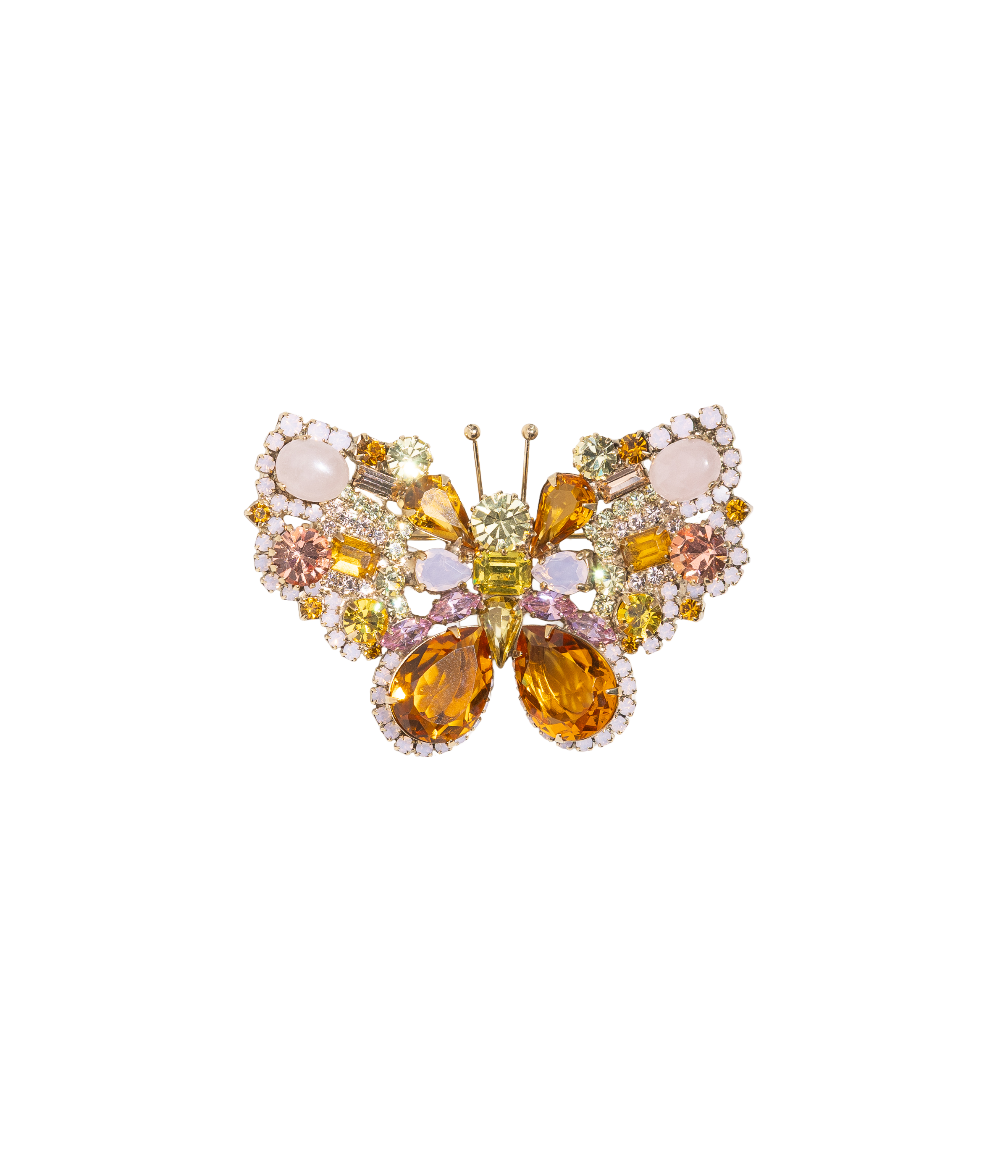 Medium Butterfly in Topaz / Rose Opal / Light Topaz