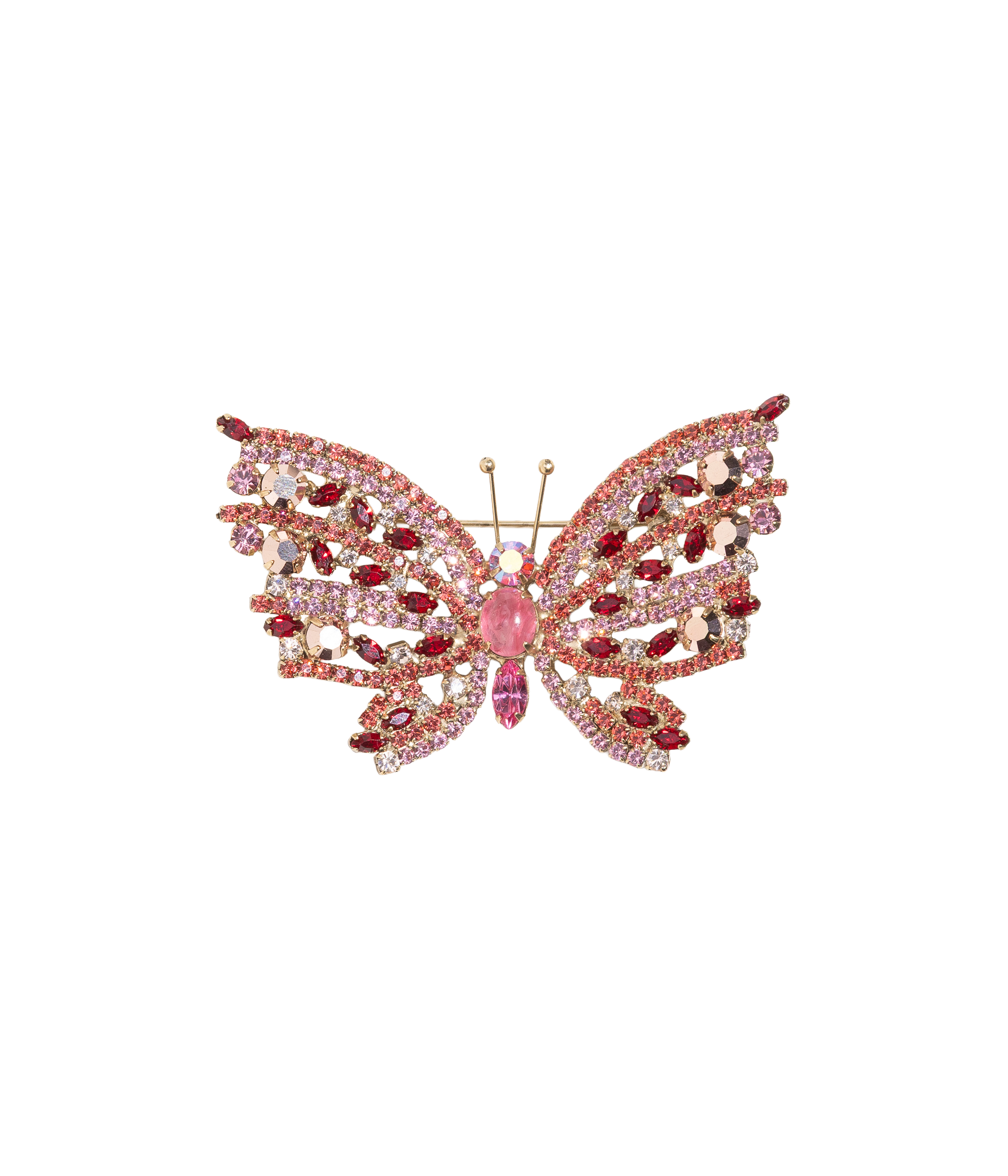 Medium Butterfly in Padparadscha / Capri Gold / Siam