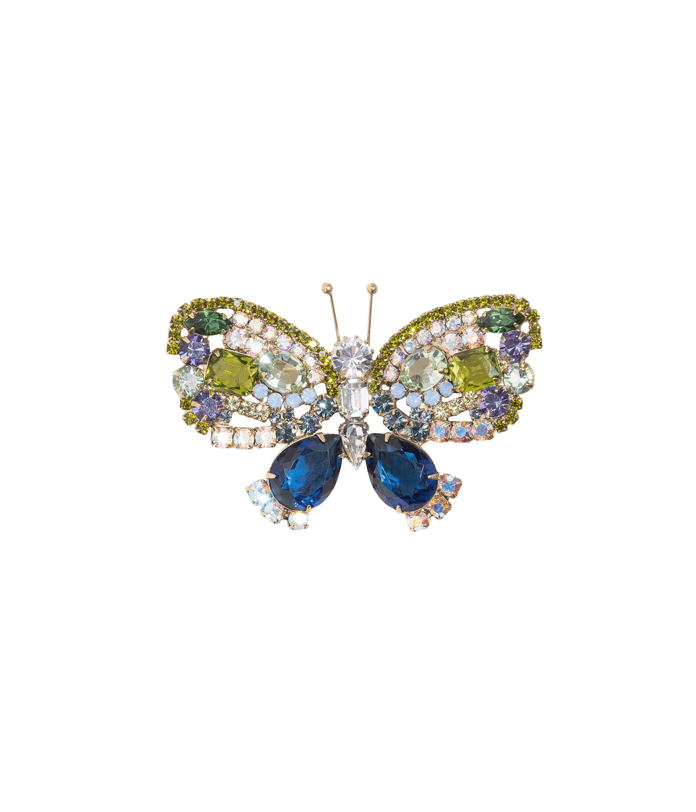 Medium Butterfly in Olivine / Crystal AB / Chrysolite