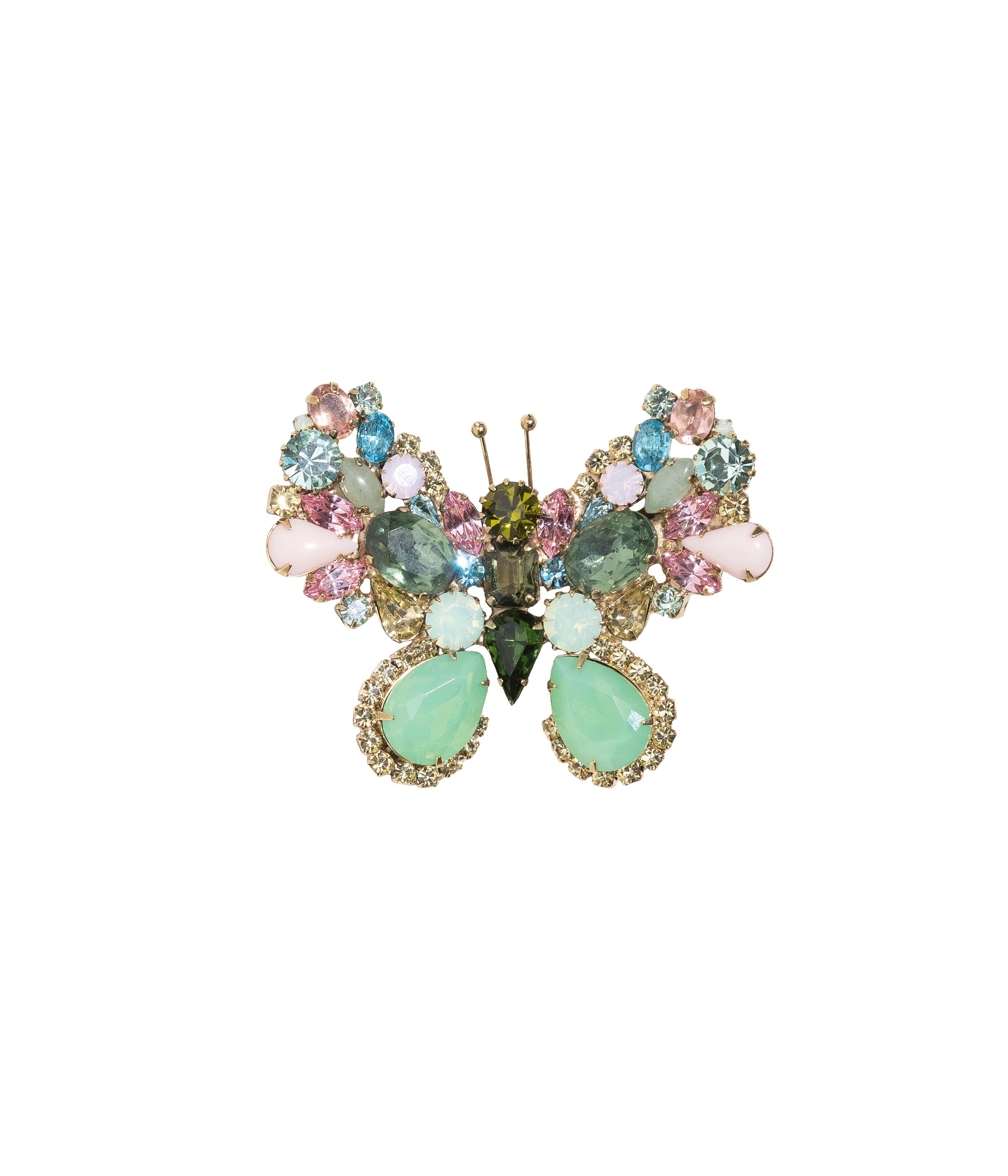 Medium Butterfly in Rose Opal / Chrysolite Opal / Olivine