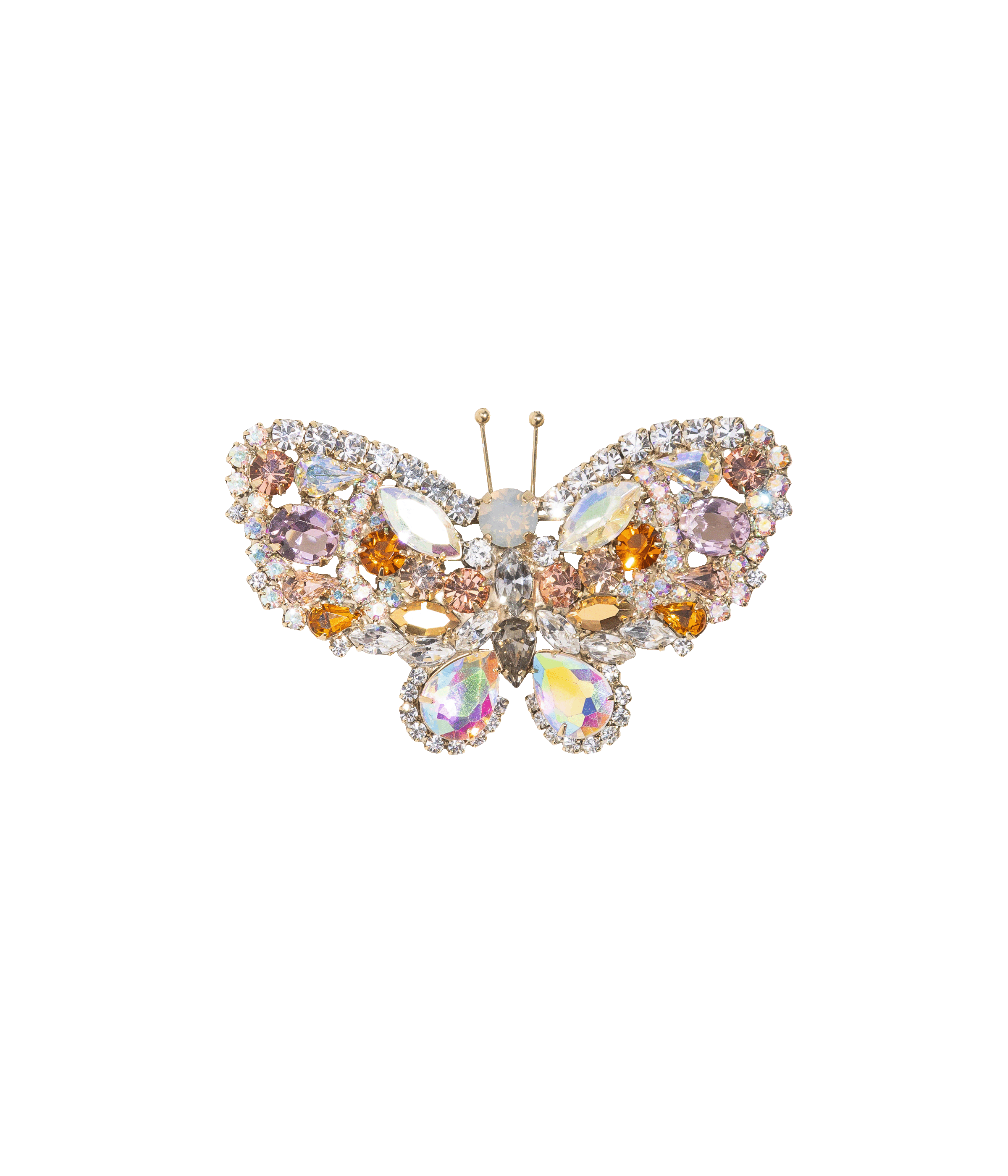 Medium Butterfly in Crystal AB / Apricot / Aurum