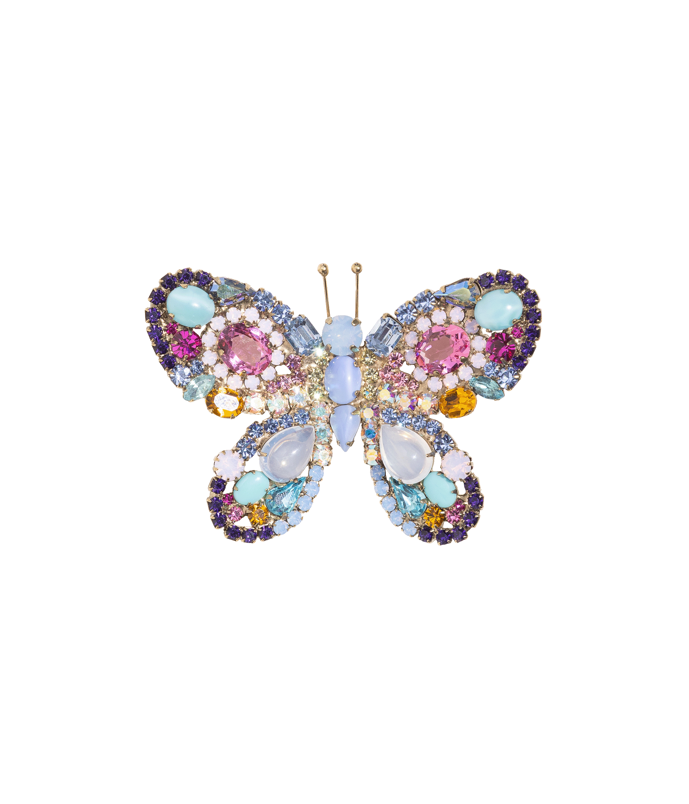 Medium Butterfly in Rose / Turquoise / White Opal