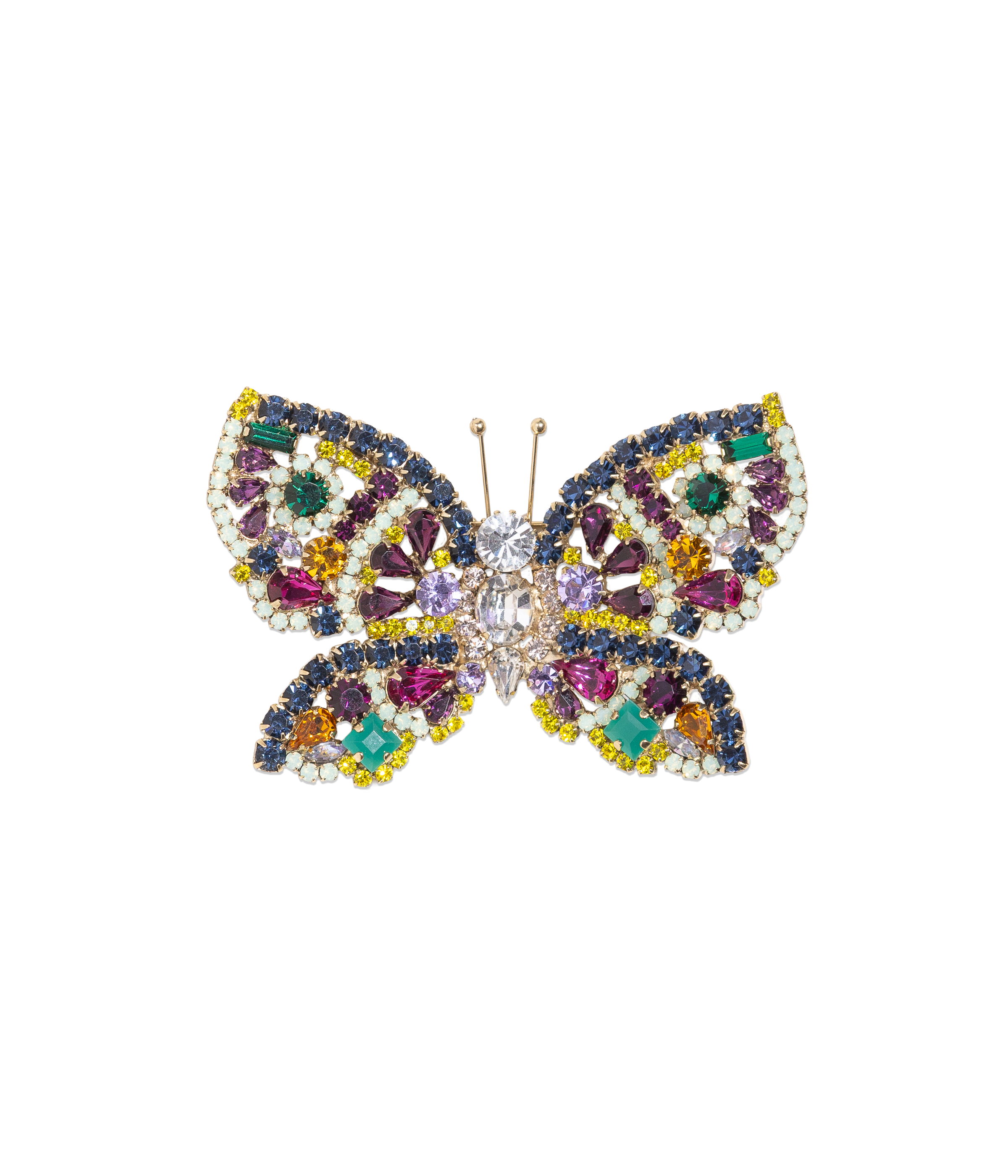 Large Butterfly in Emerald / Montana / Amethyst