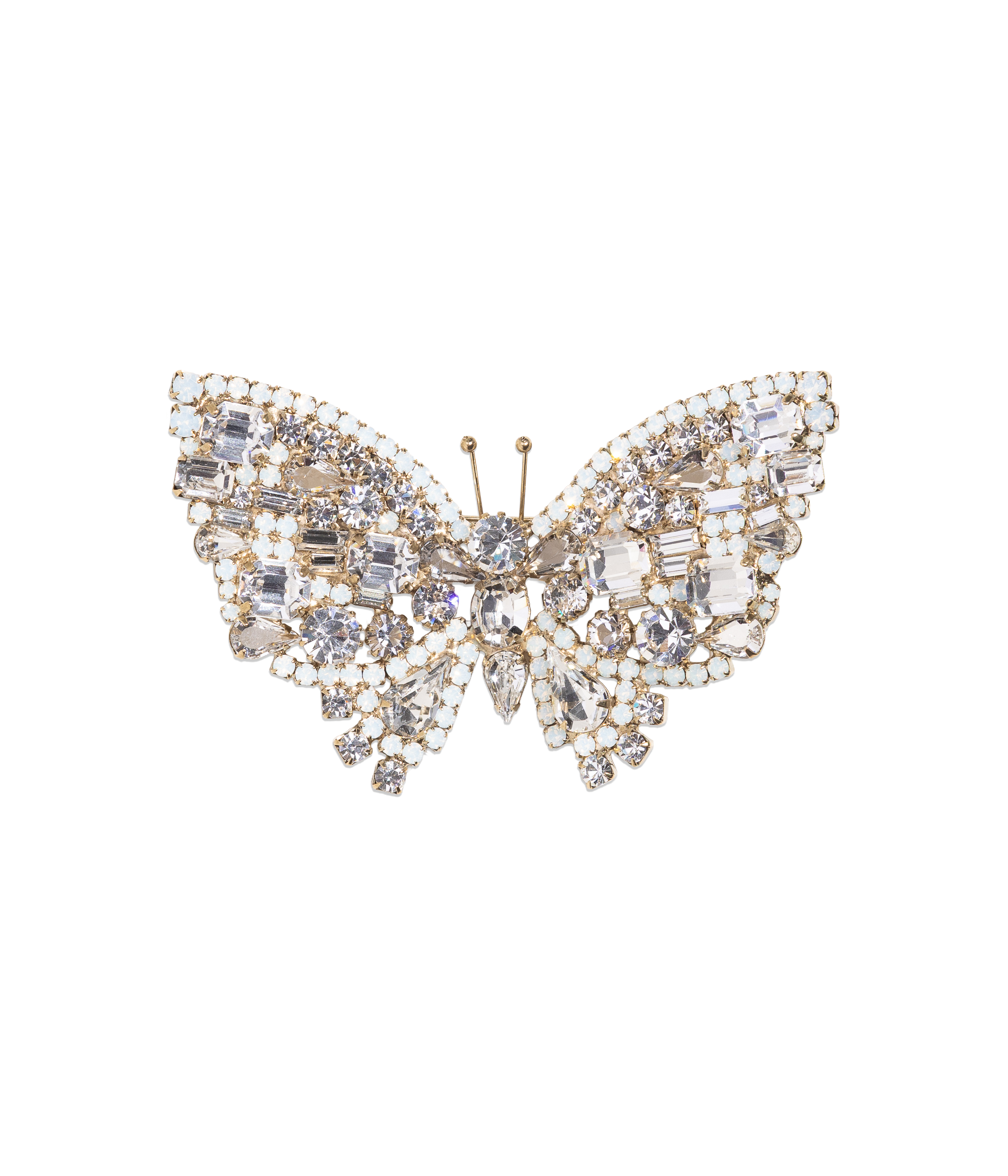 Large Butterfly in Crystal / White Opal