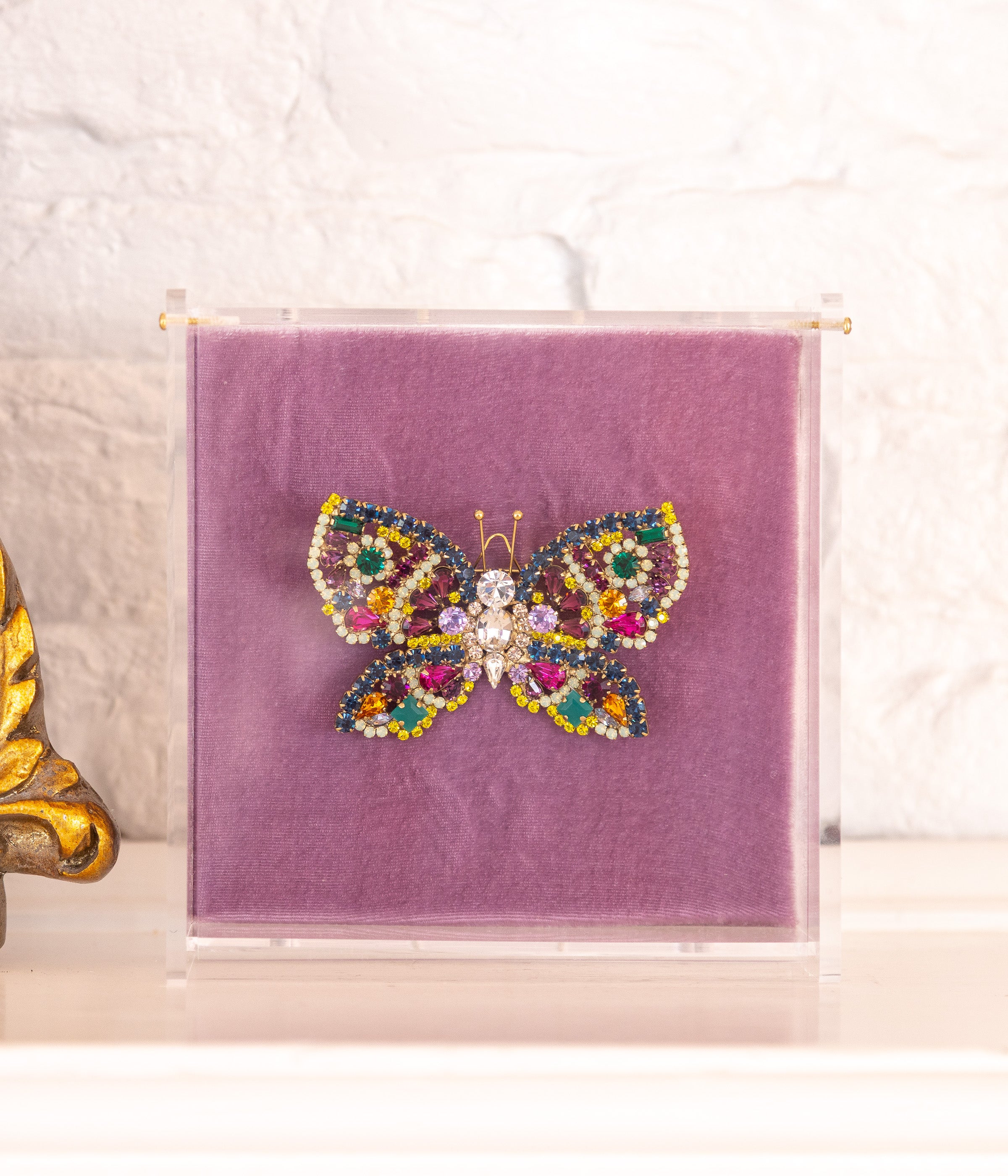 Large Butterfly in Emerald / Montana / Amethyst