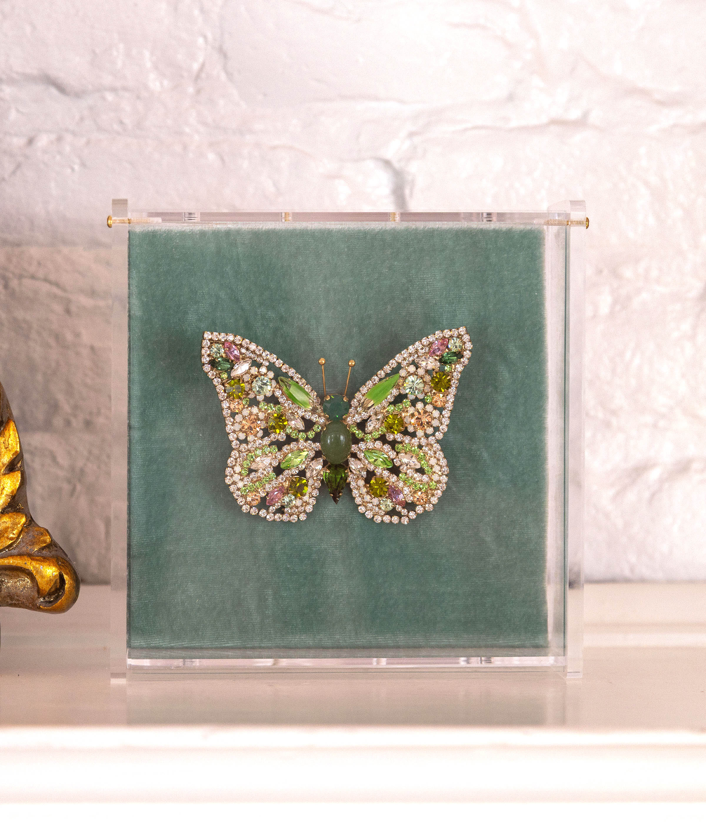 Large Butterfly in Peridot / Olivine / Crystal