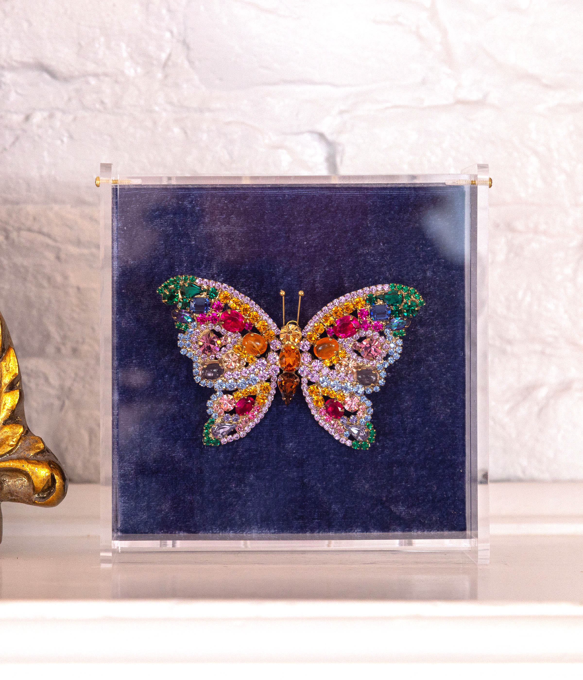 Large Butterfly in Topaz / Violet / Emerald
