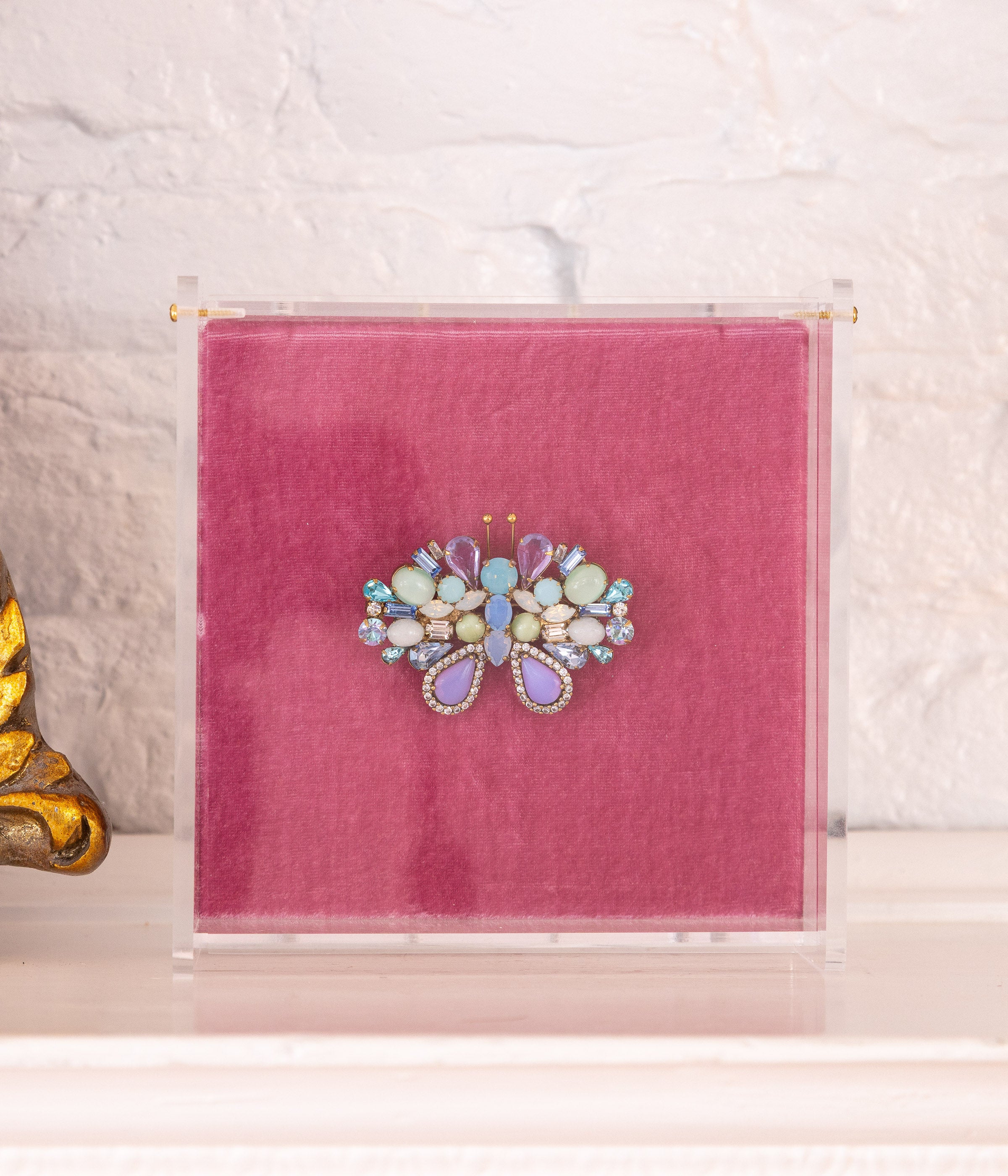 Small Butterfly in Blue Opal / Light Sapphire / Violet