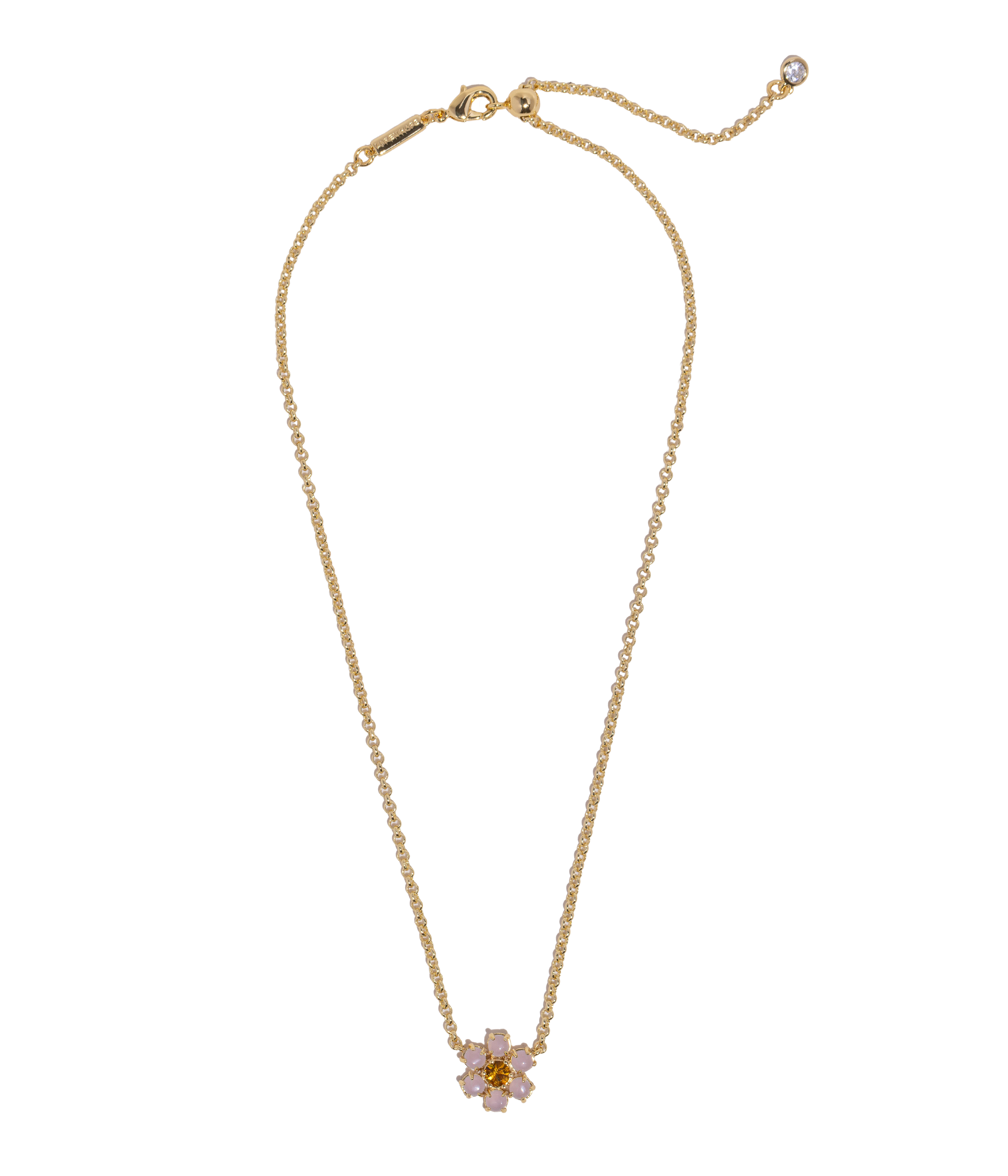 Emeline Flower Necklace in Lavender - Loren Hope