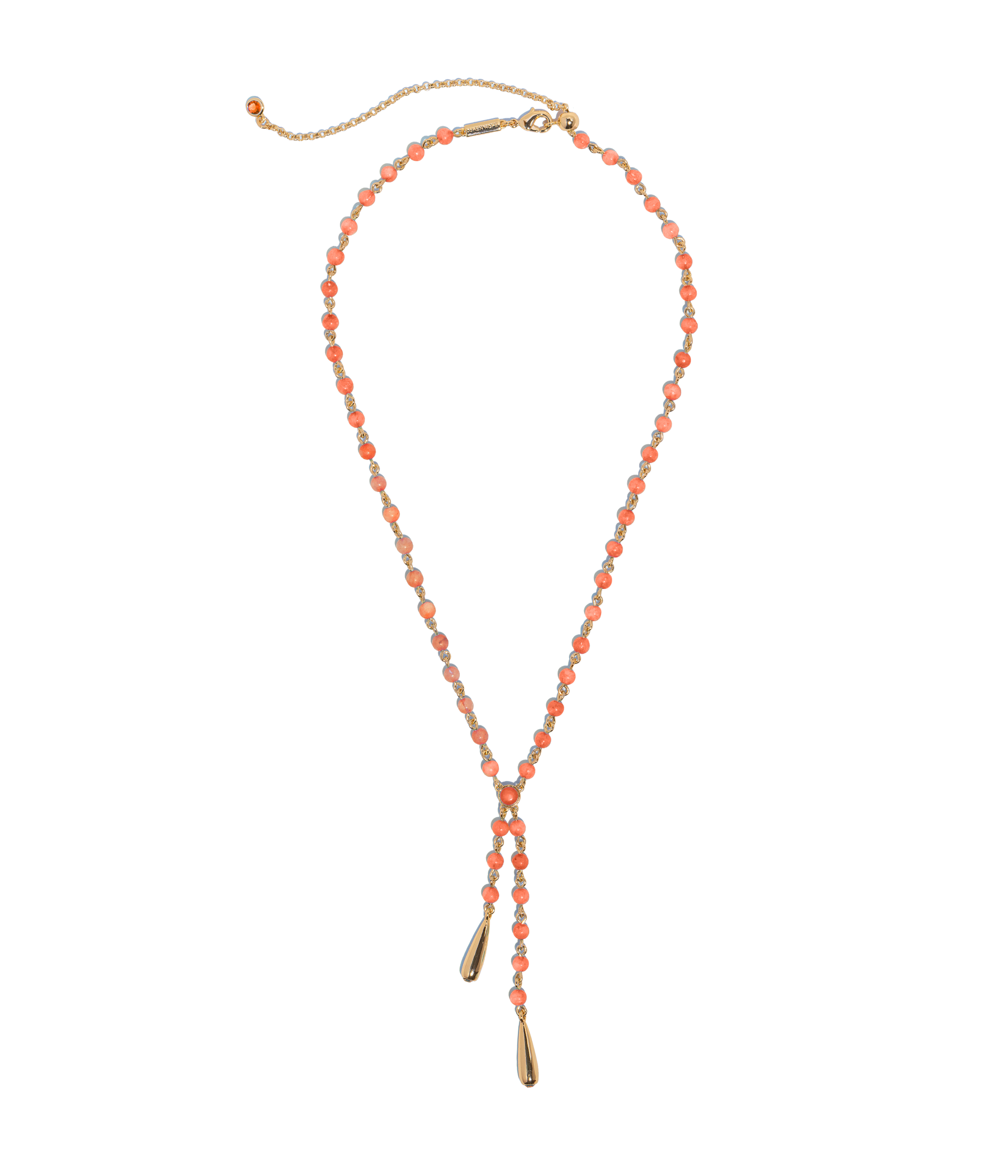 Sabine Y Necklace in Coral - Loren Hope