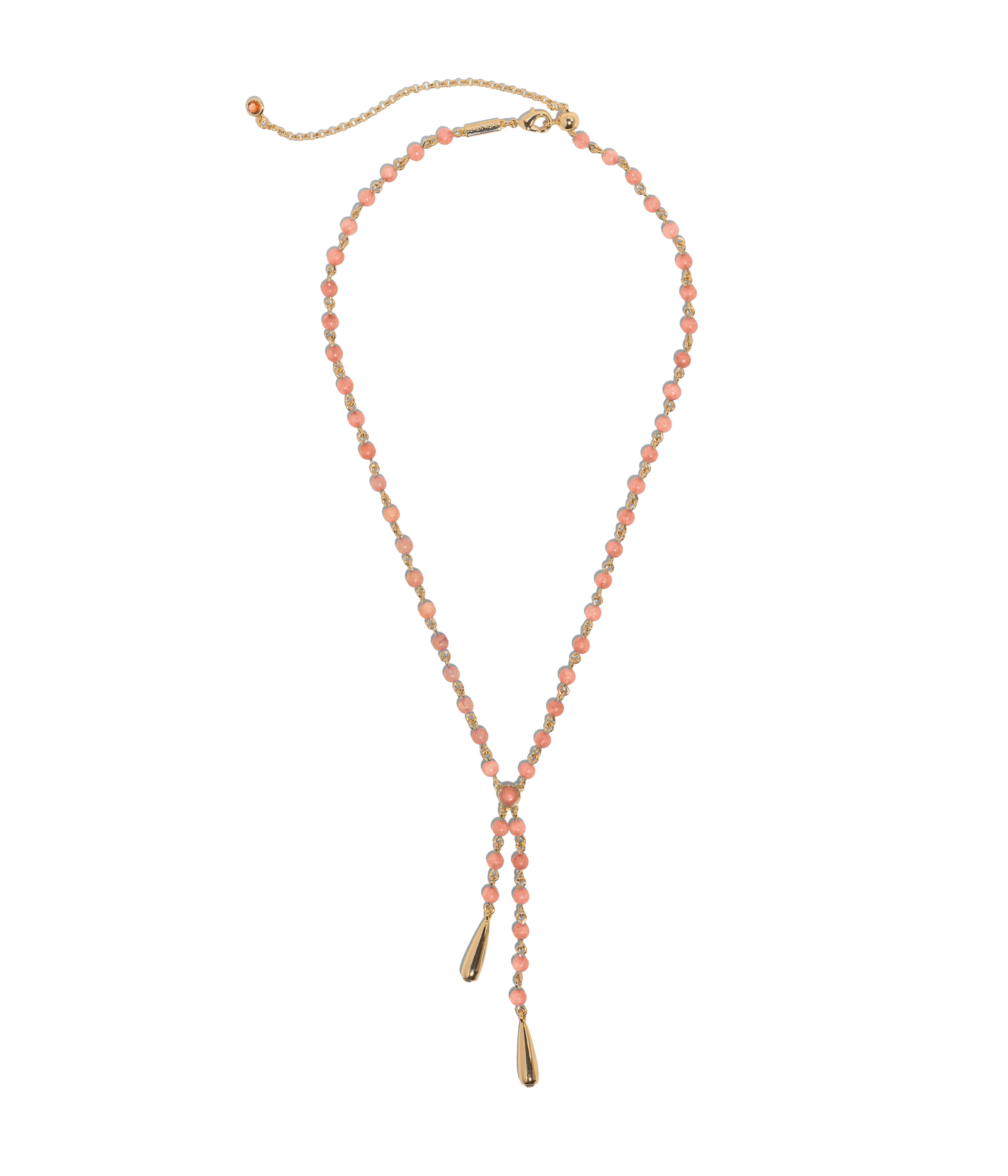 Sabine Y Necklace in Coral