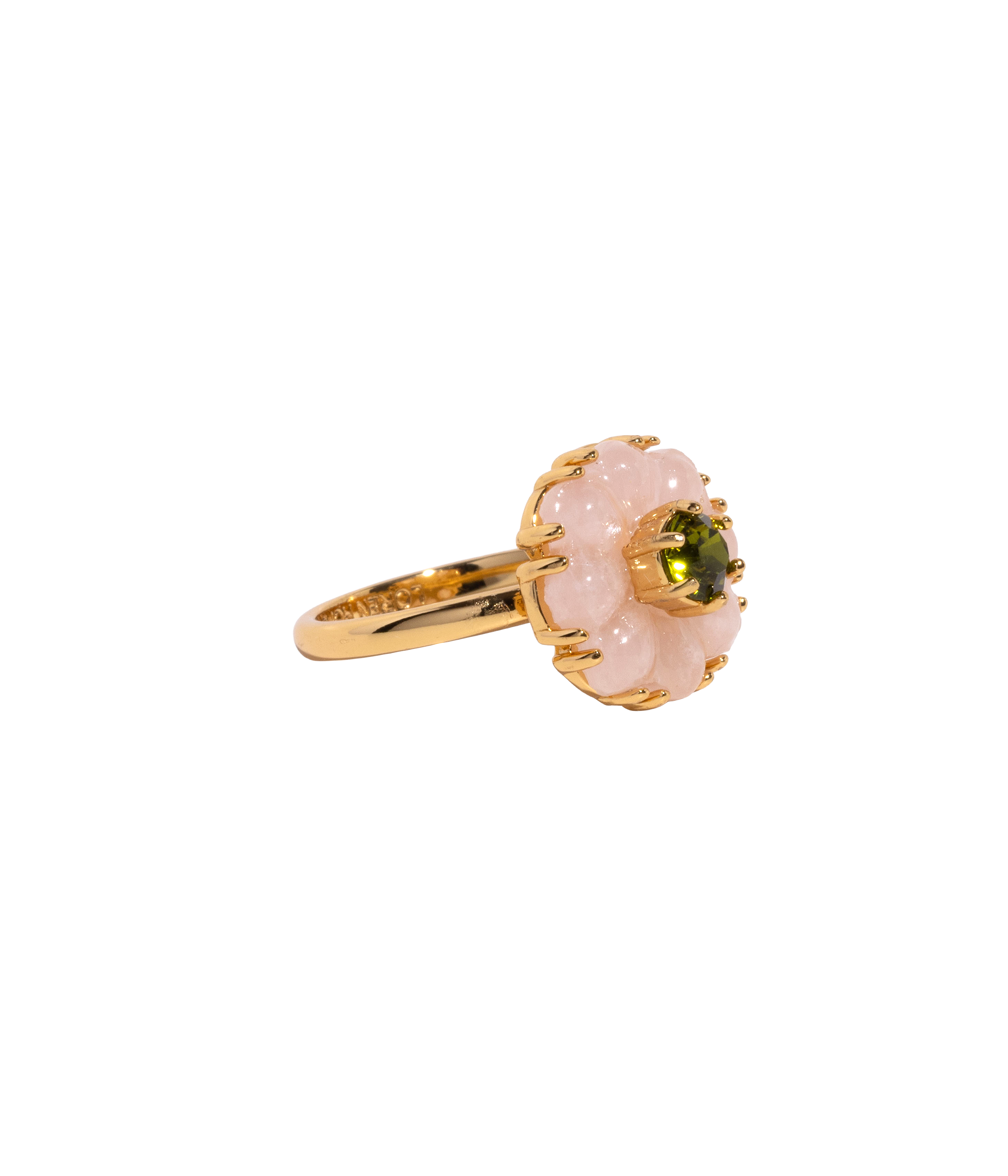 Emeline Flower Ring in Rose Quartz - Loren Hope