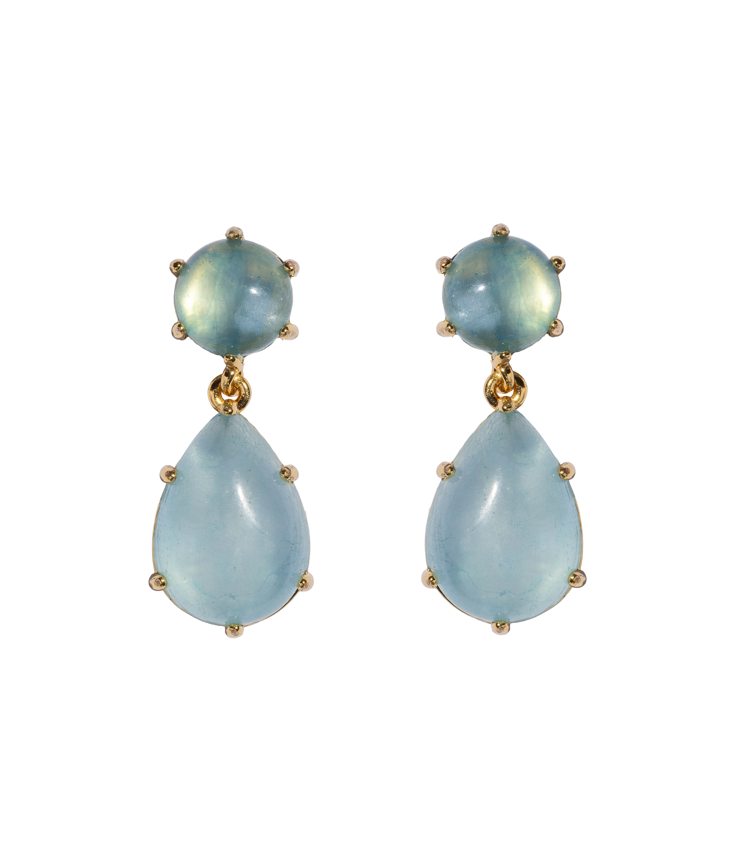 Elia Drop Earrings in Aquamarine - Loren Hope