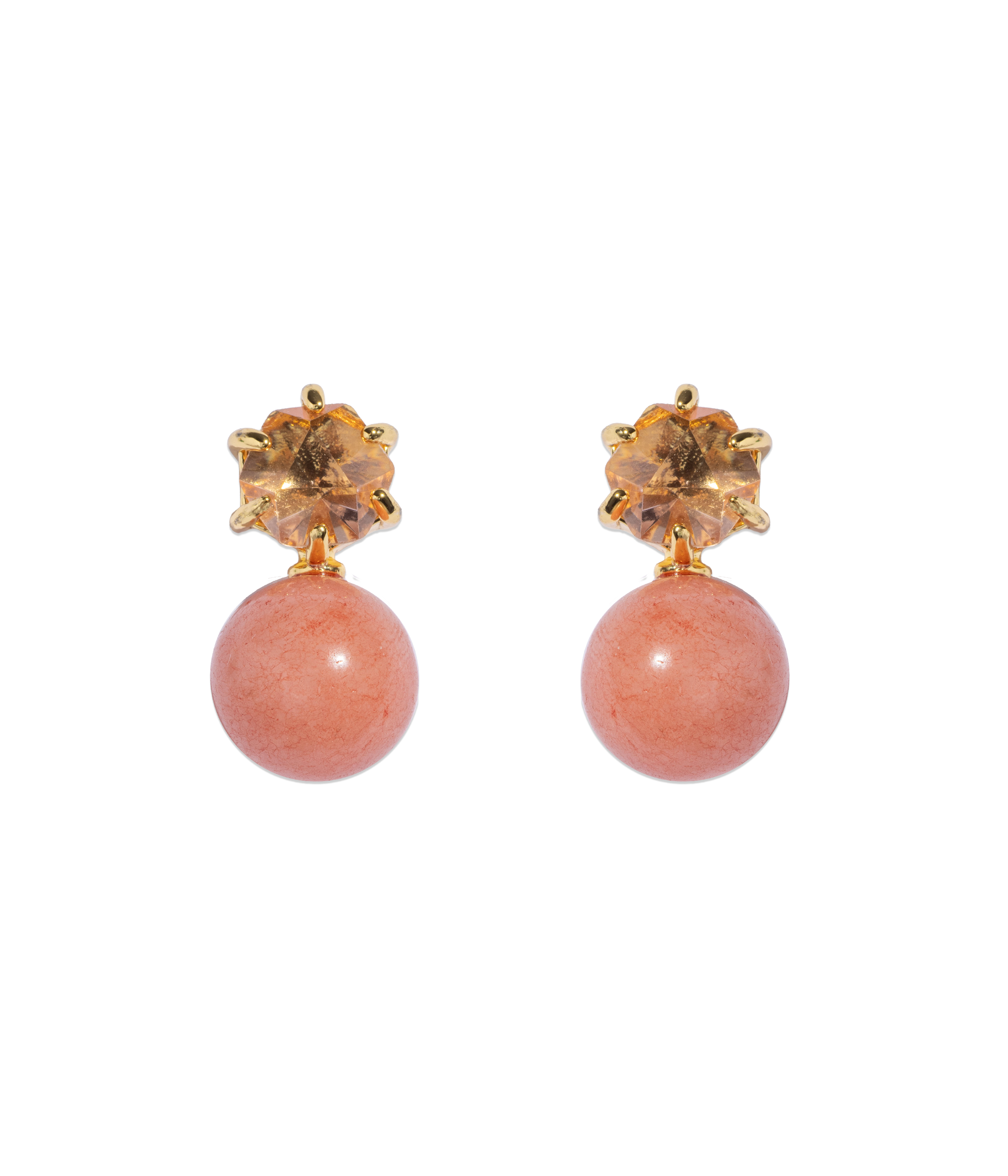 Sabine Studs in Coral - Loren Hope