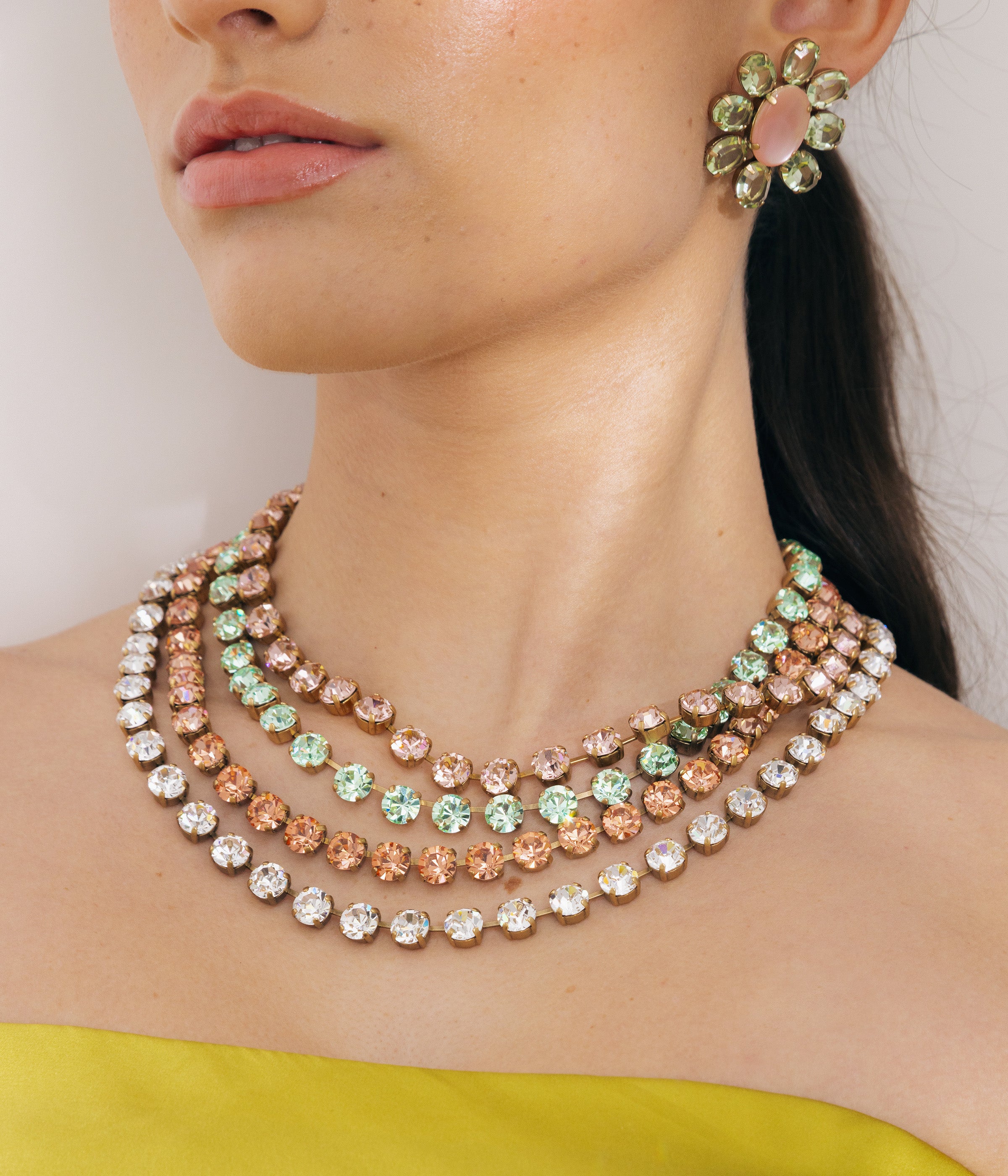 Arista Slider Necklace in Chrysolite - Loren Hope