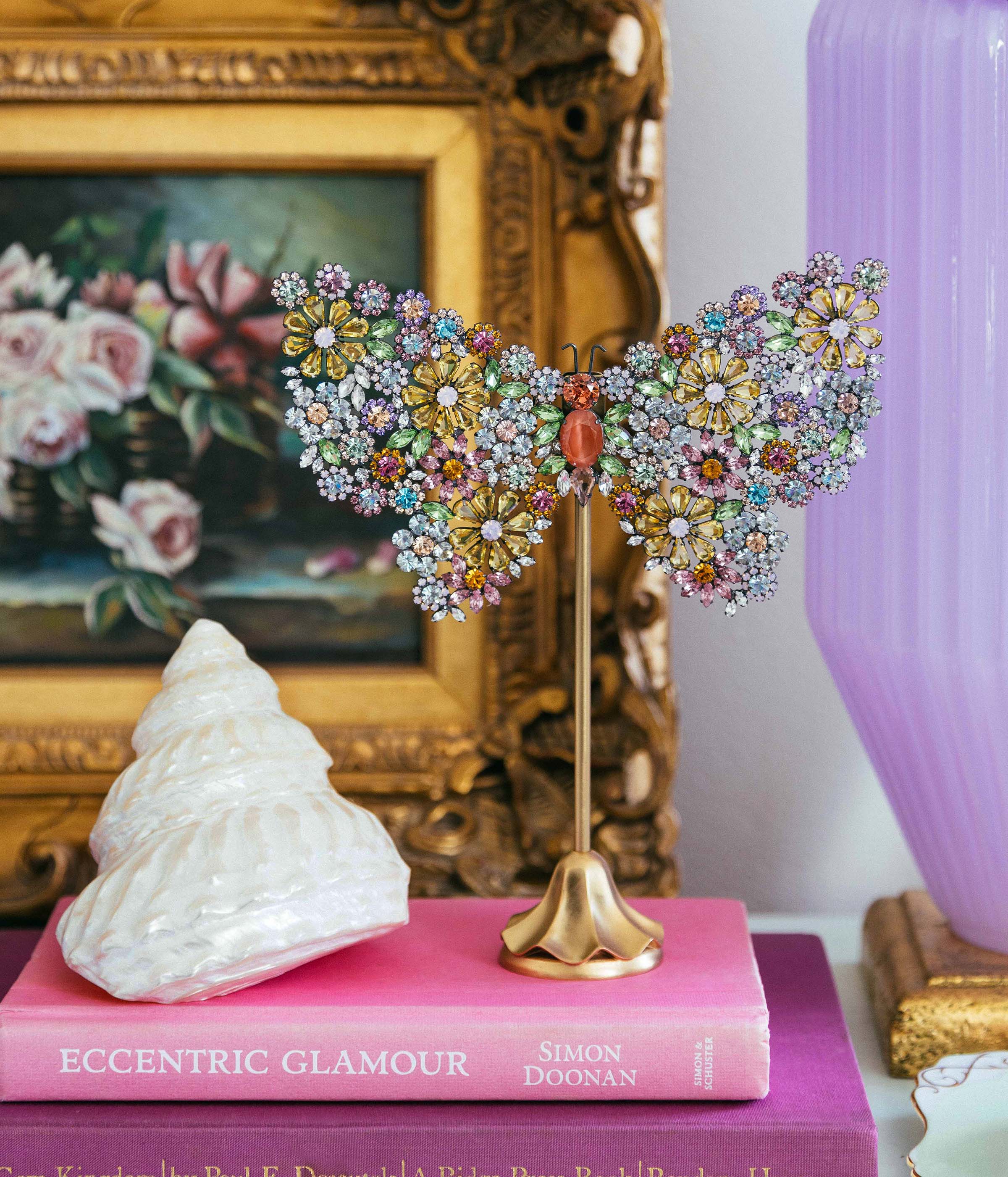 Large Empress Butterfly in Floral Rainbow