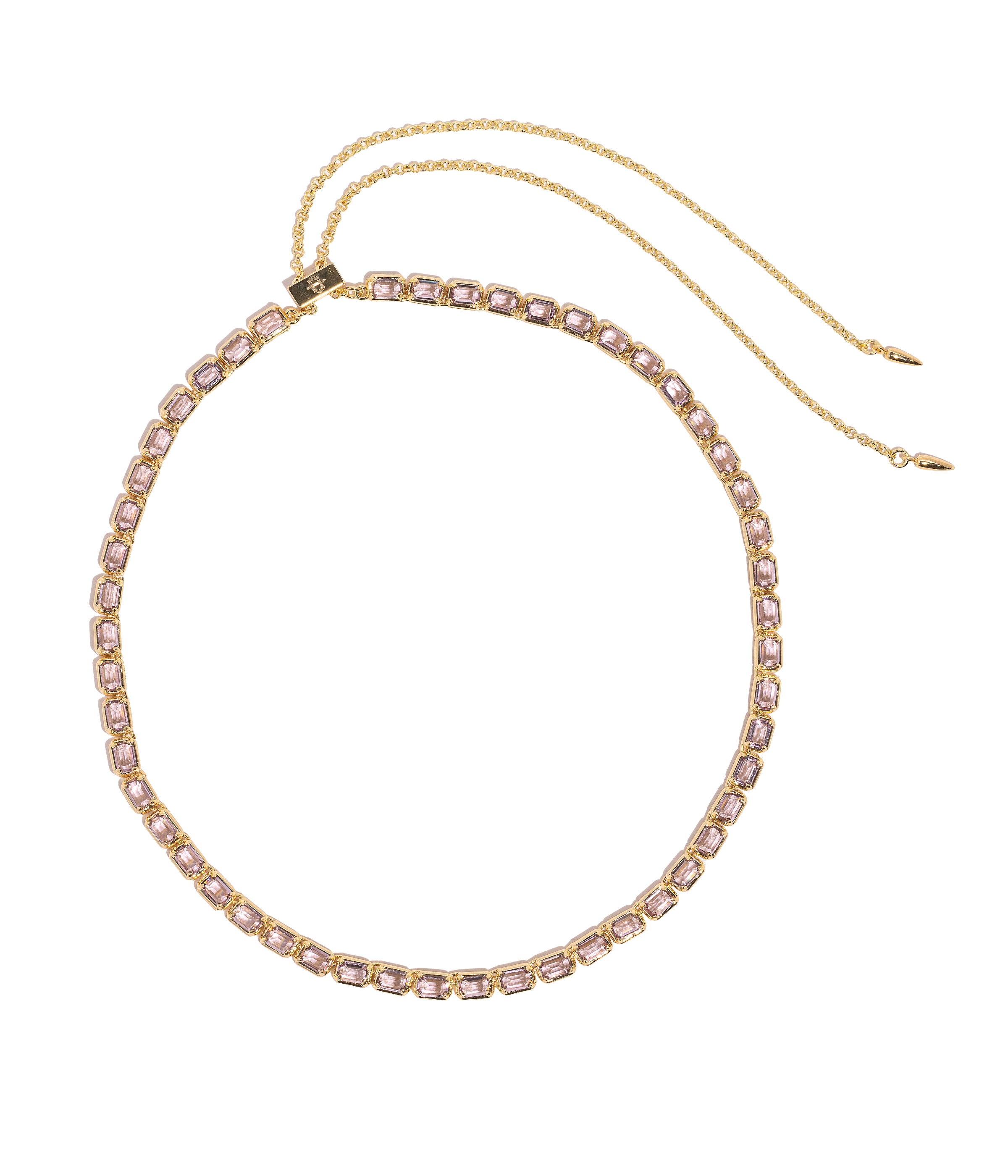 Liza Slider Necklace in Rosaline