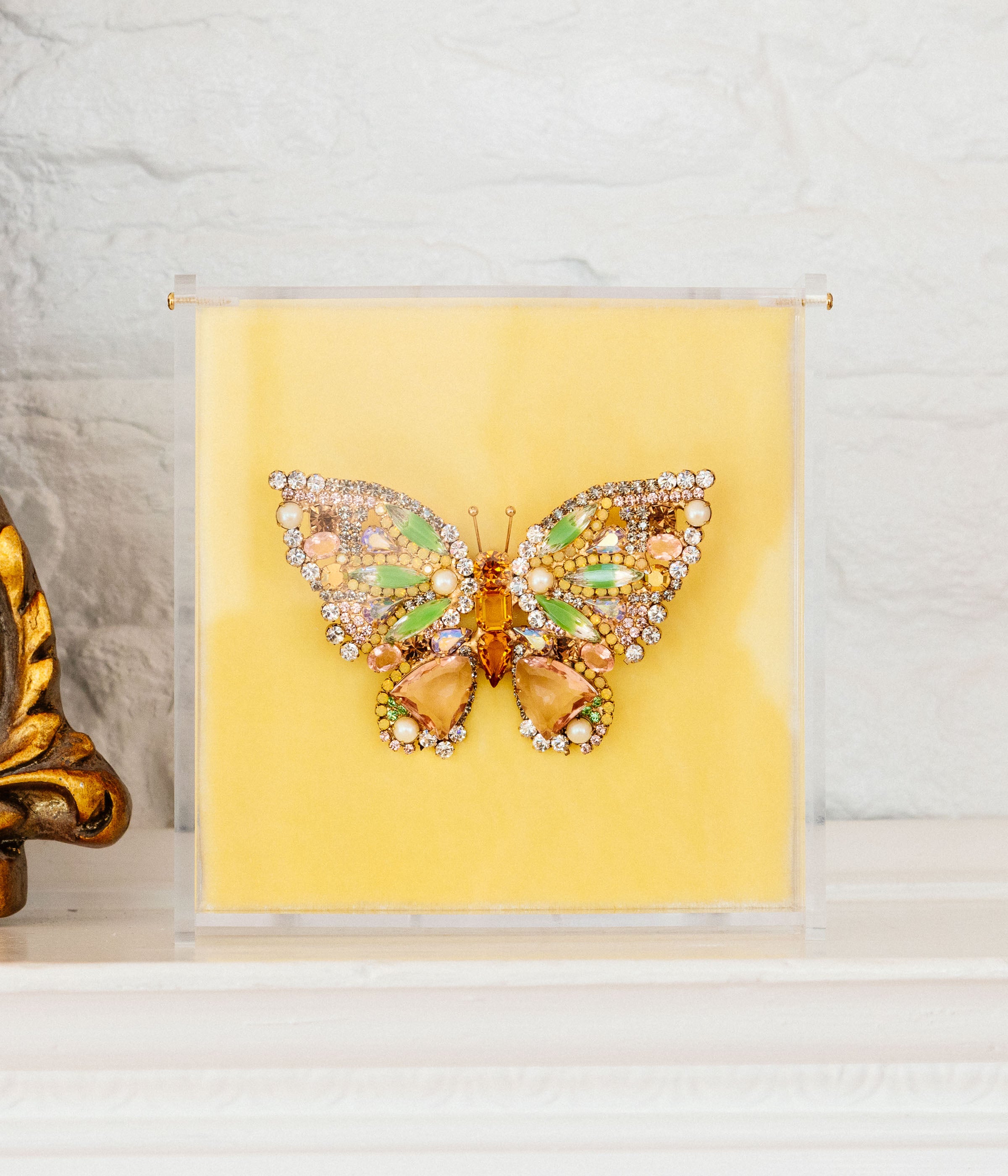 X-Large Butterfly in Pearl / Rosaline / Green