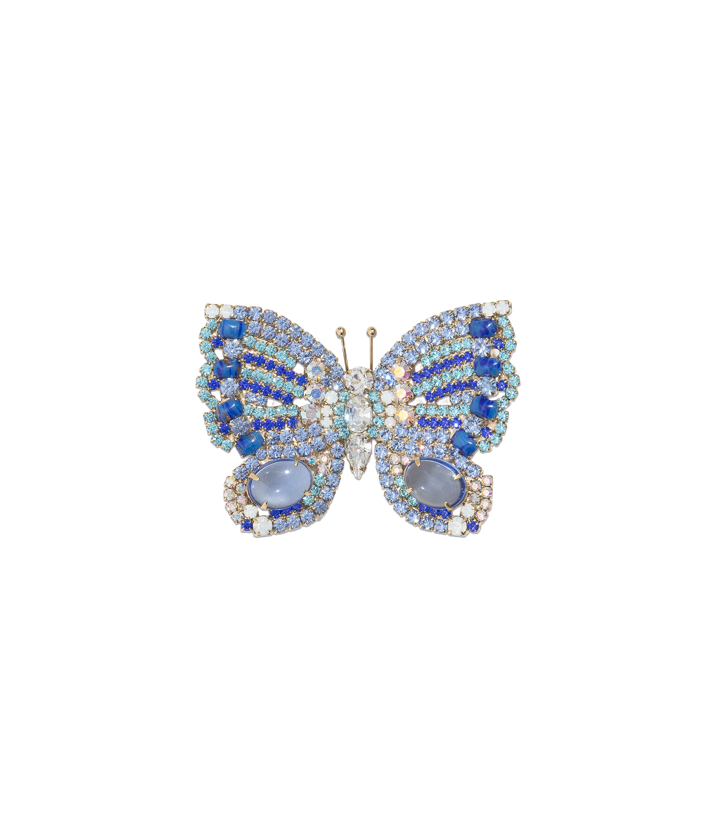 Small Butterfly in Crystal AB / Aqua / Light Sapphire
