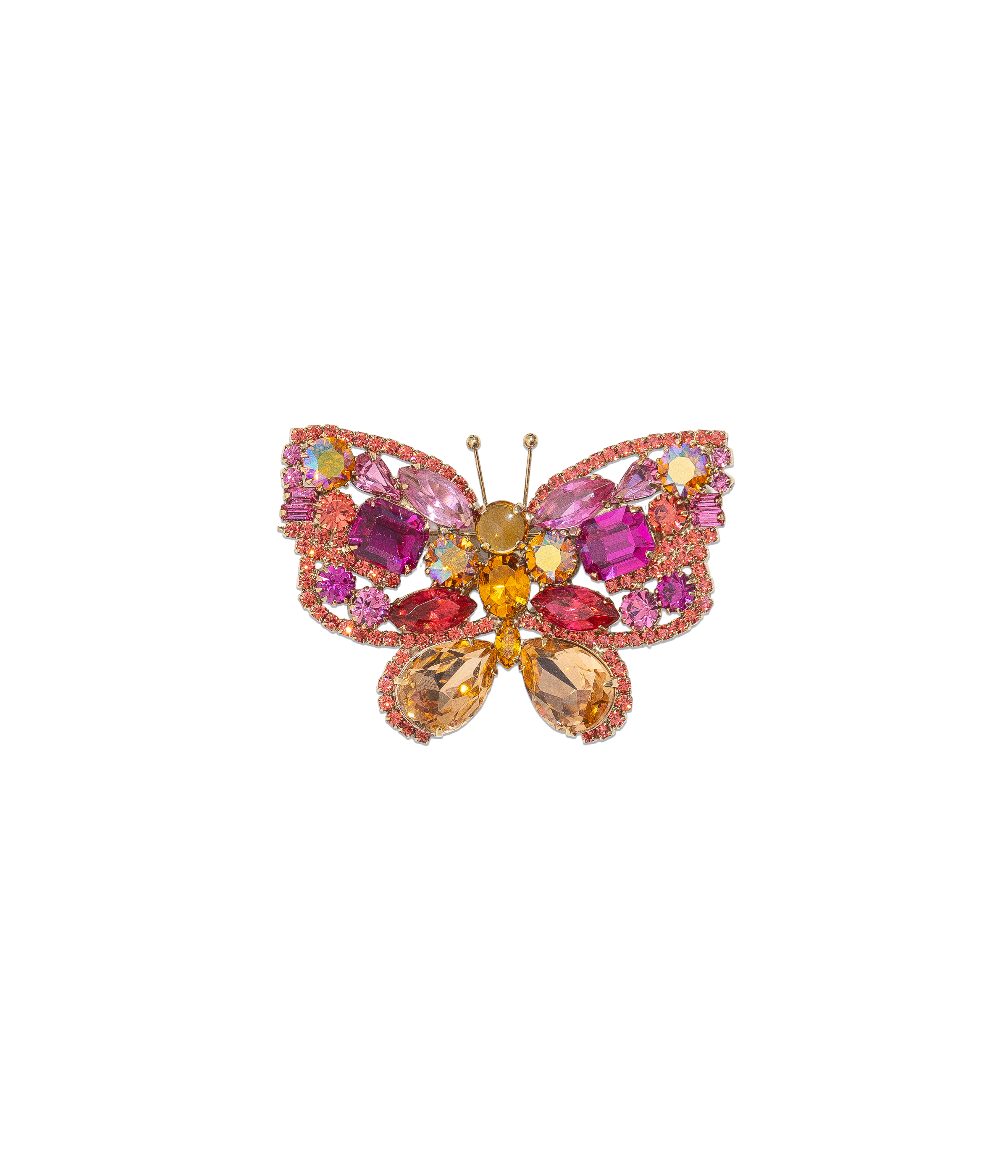 Small Butterfly in Fuchsia / Rose / Light Peach