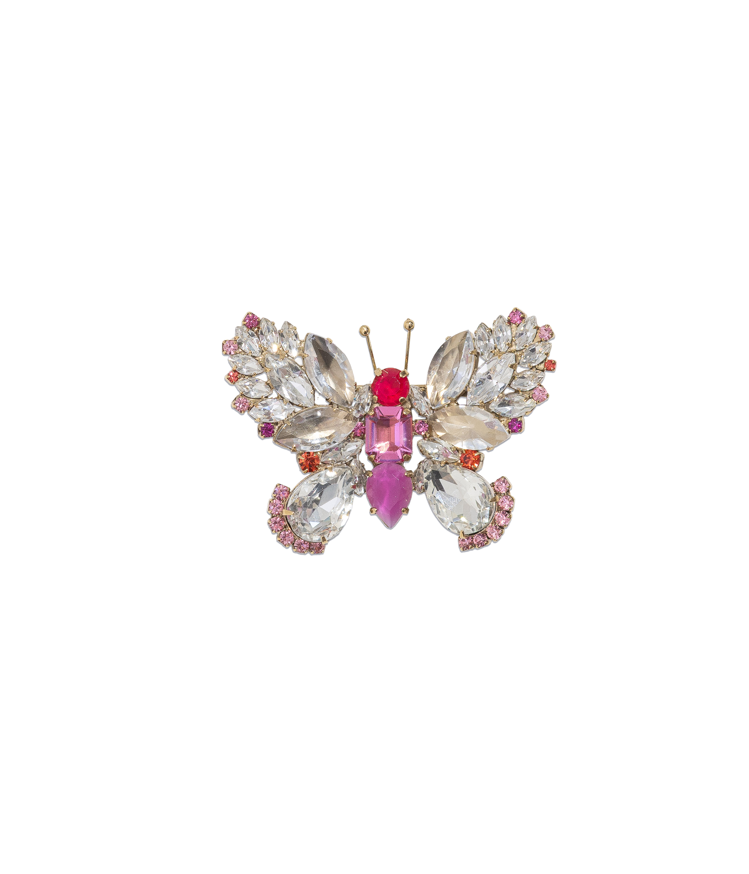 Small Butterfly in Crystal / Rose / Fuchsia