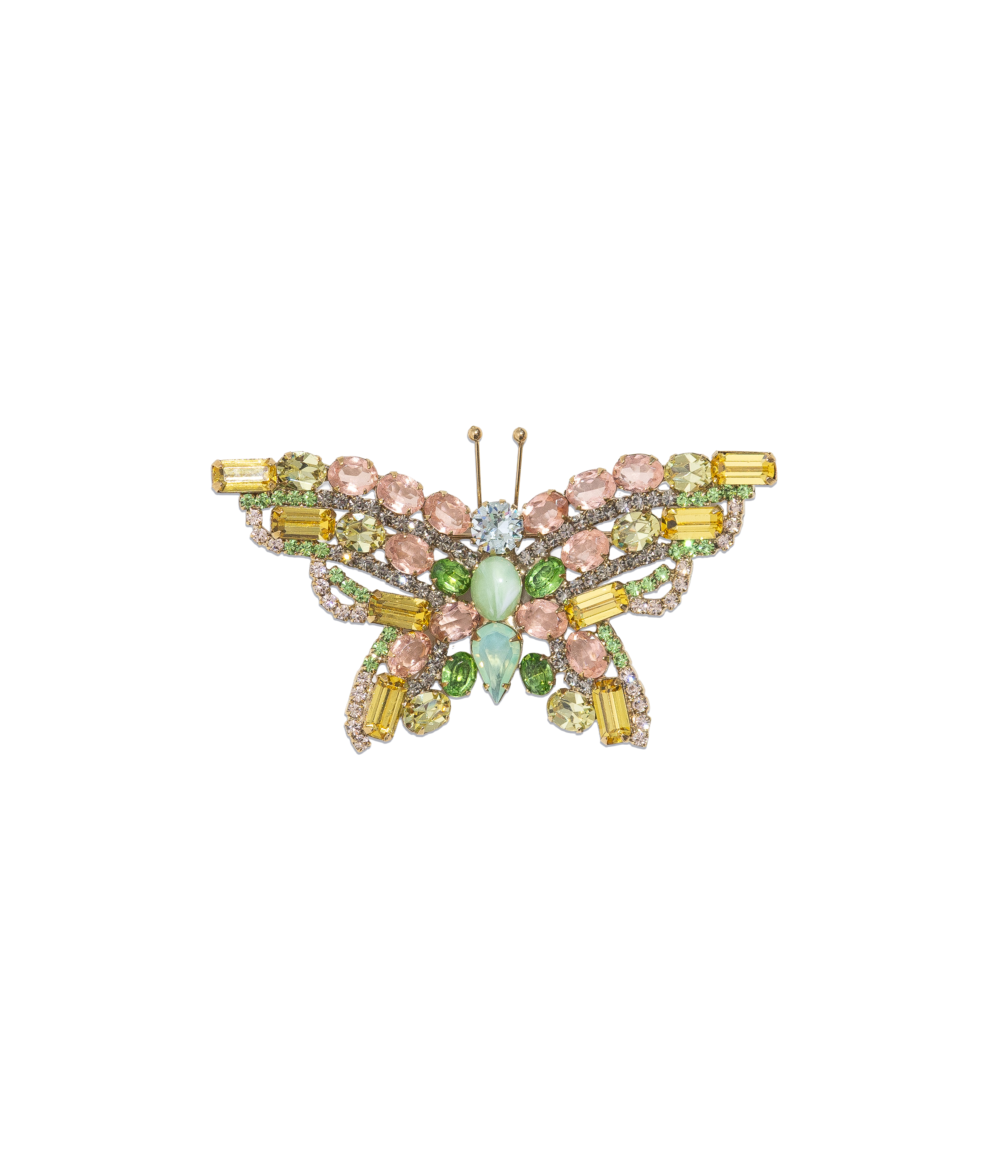 Medium Butterfly in Rosaline / Light Topaz / Peridot