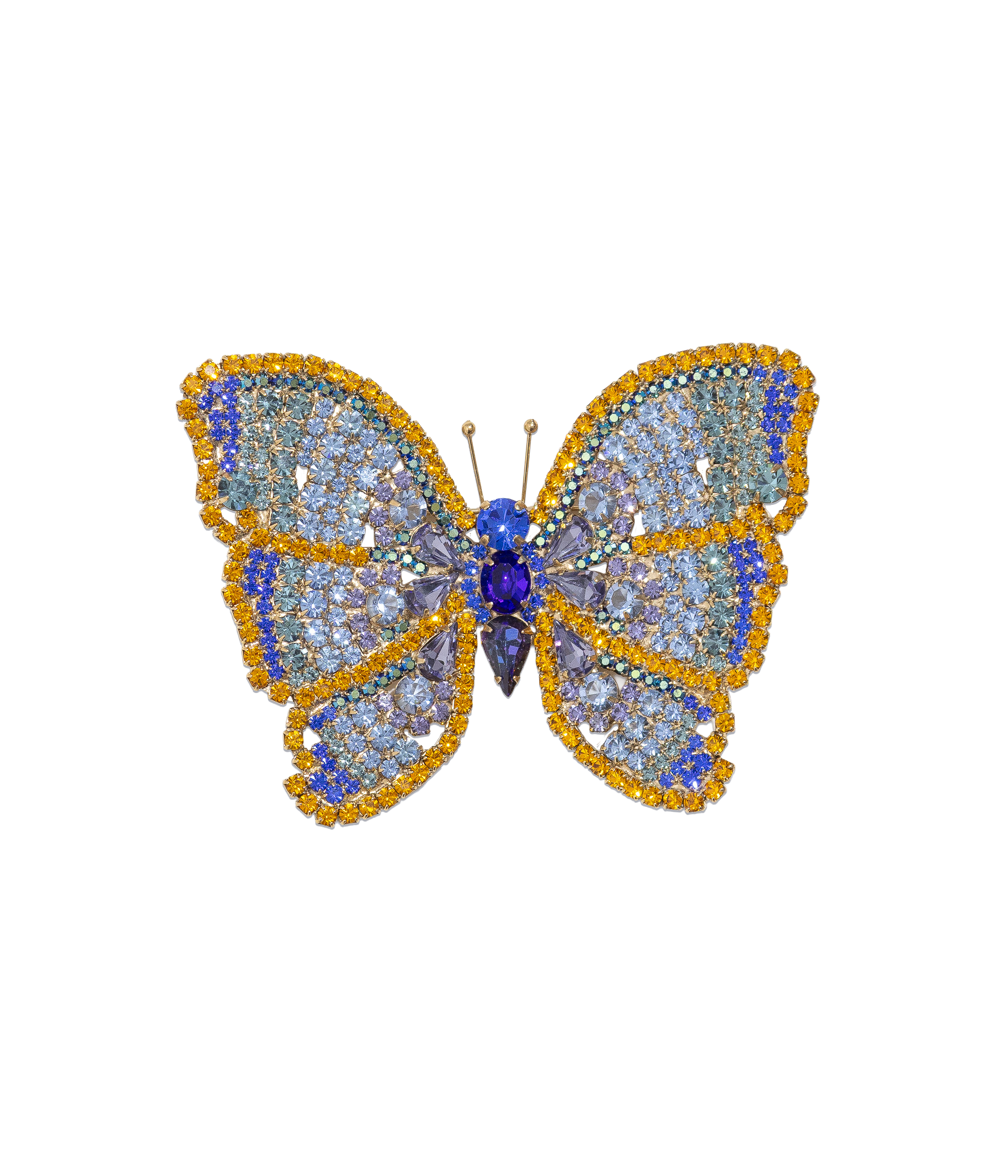 X-Large Butterfly in Topaz / Light Sapphire / Sapphire
