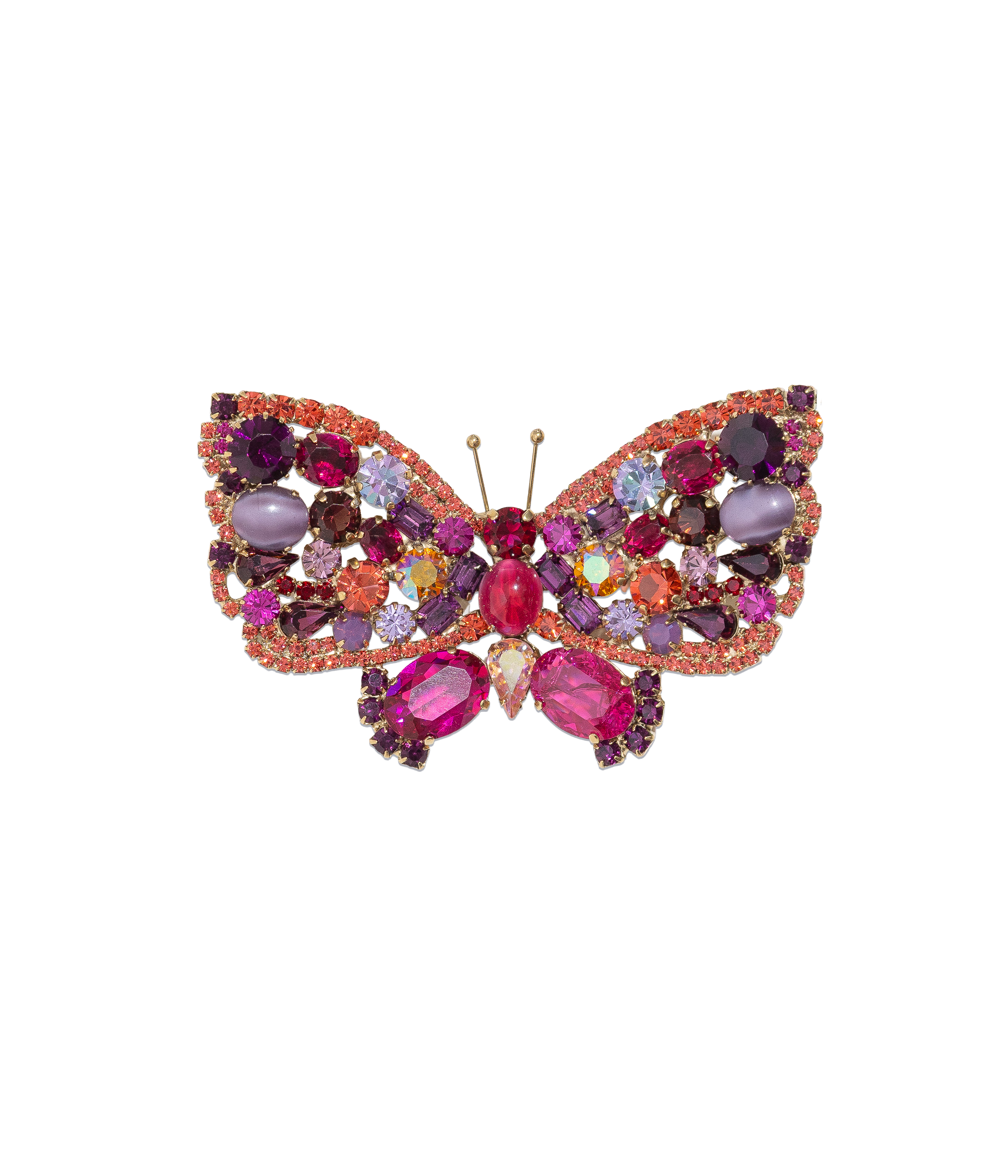 X-Large Butterfly in Fuchsia / Amethyst / Padparadscha