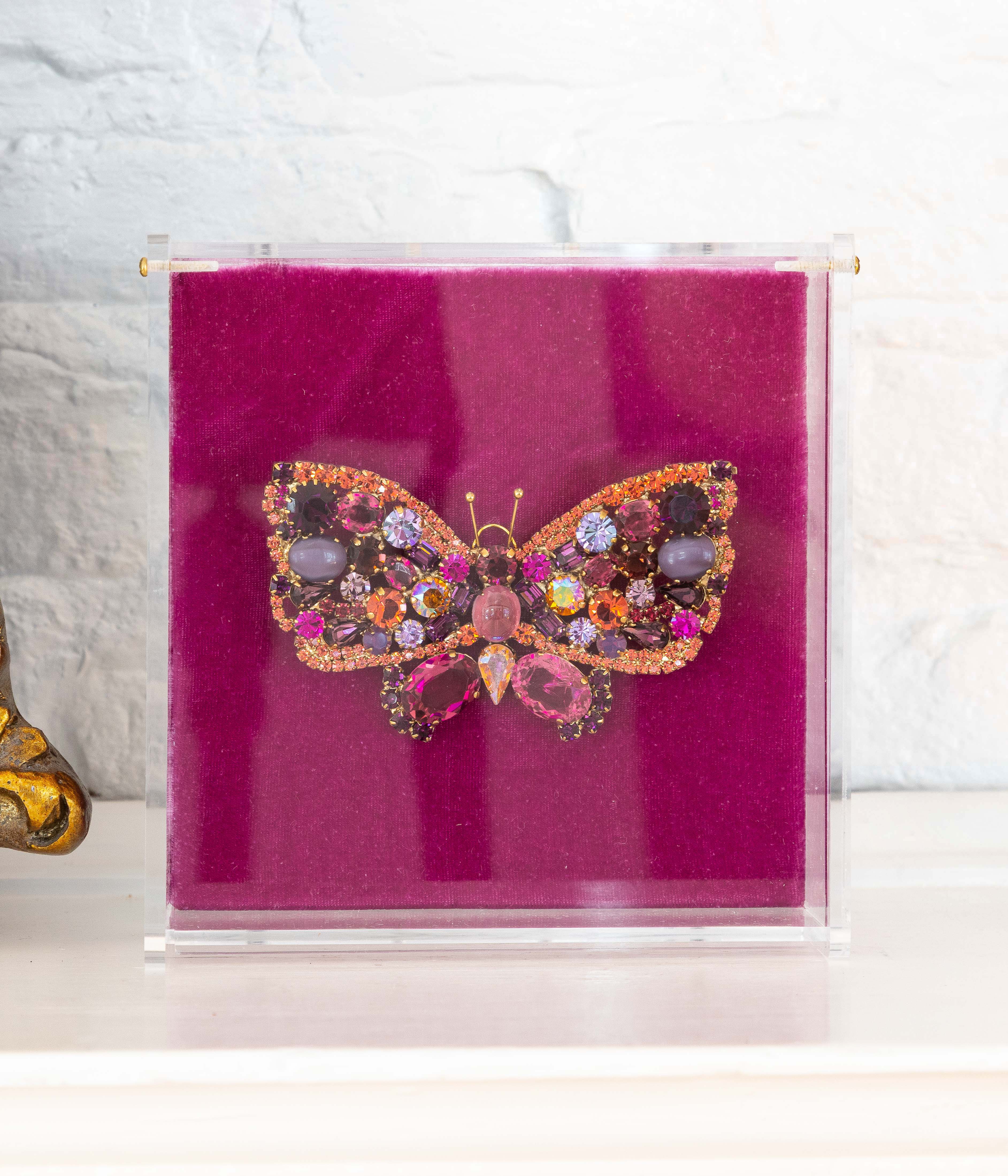 X-Large Butterfly in Fuchsia / Amethyst / Padparadscha