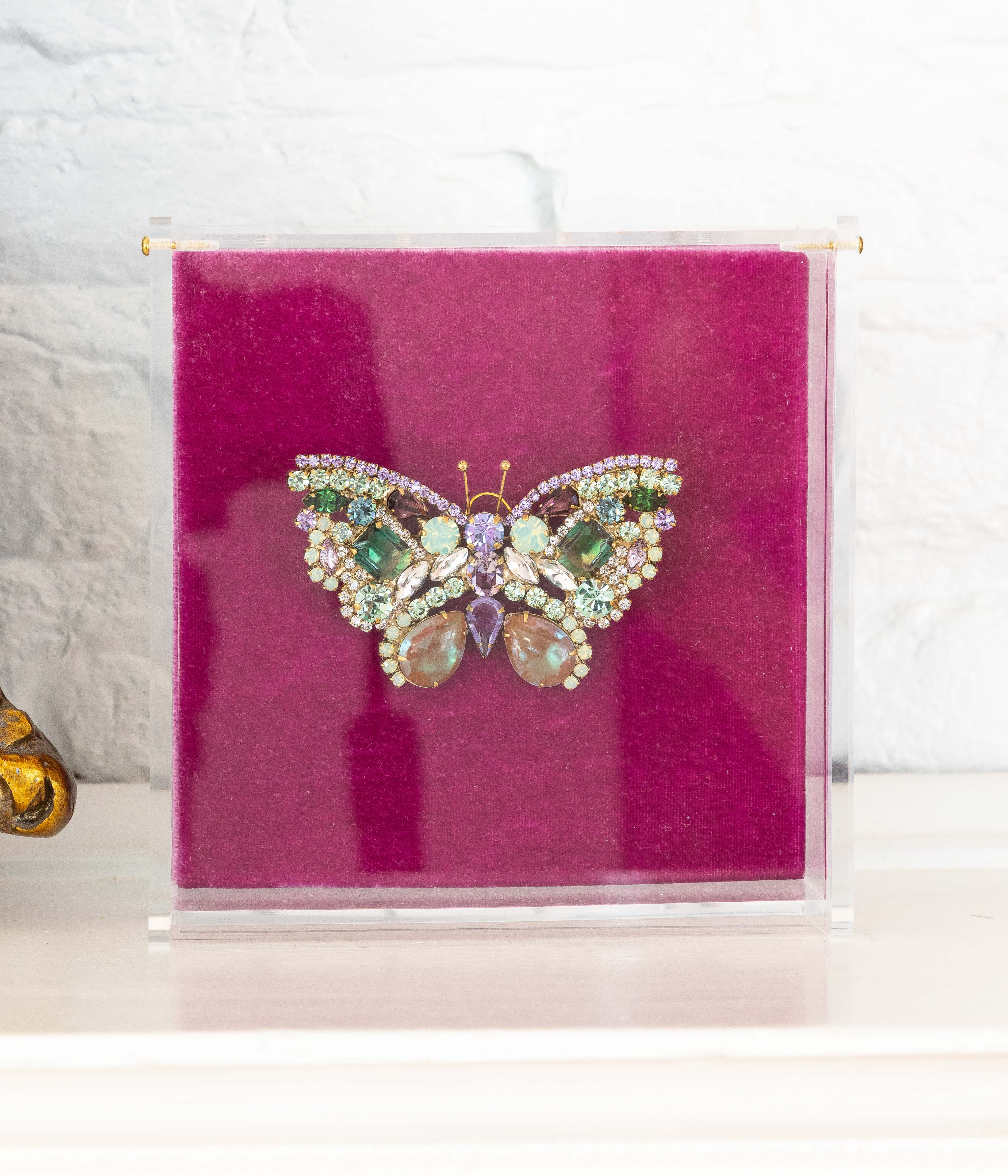 Medium Butterfly in Chrysolite Opal / Light Amethyst / Violet