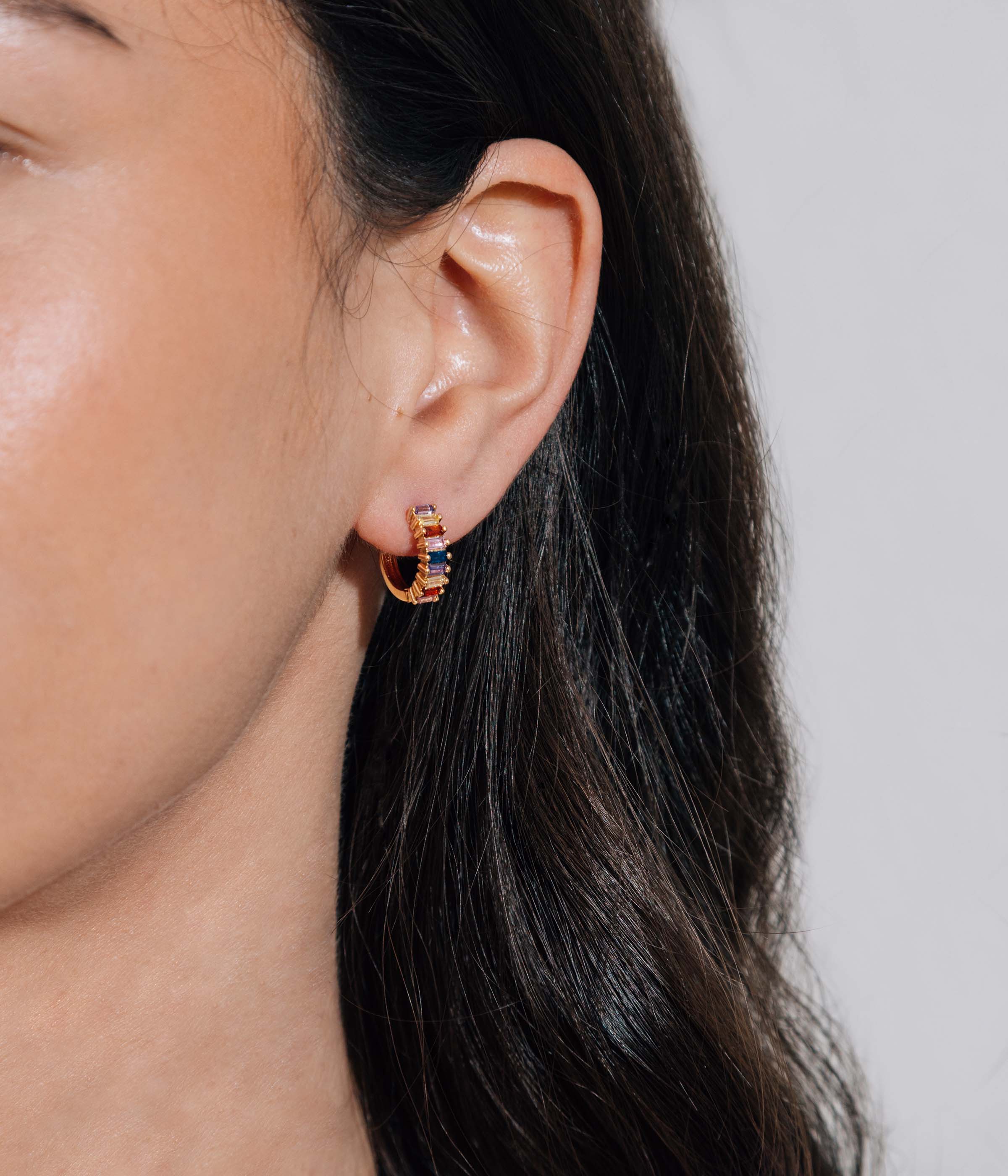 Elowen Huggie Hoops in Multi