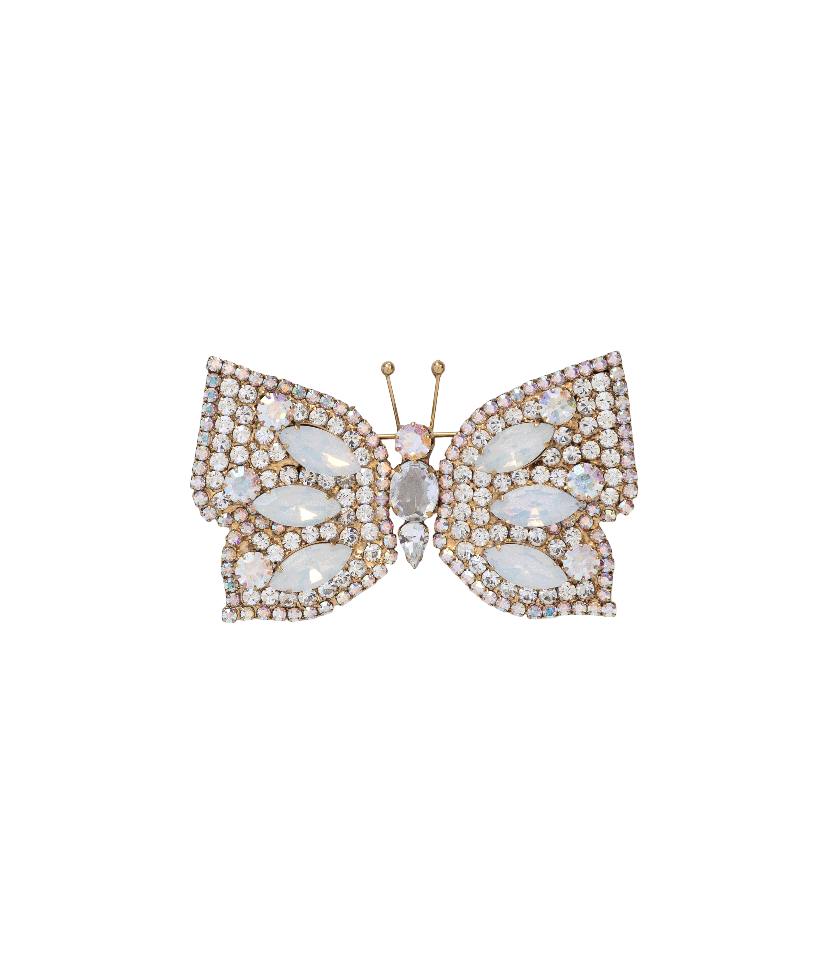Small Butterfly in Crystal / White Opal