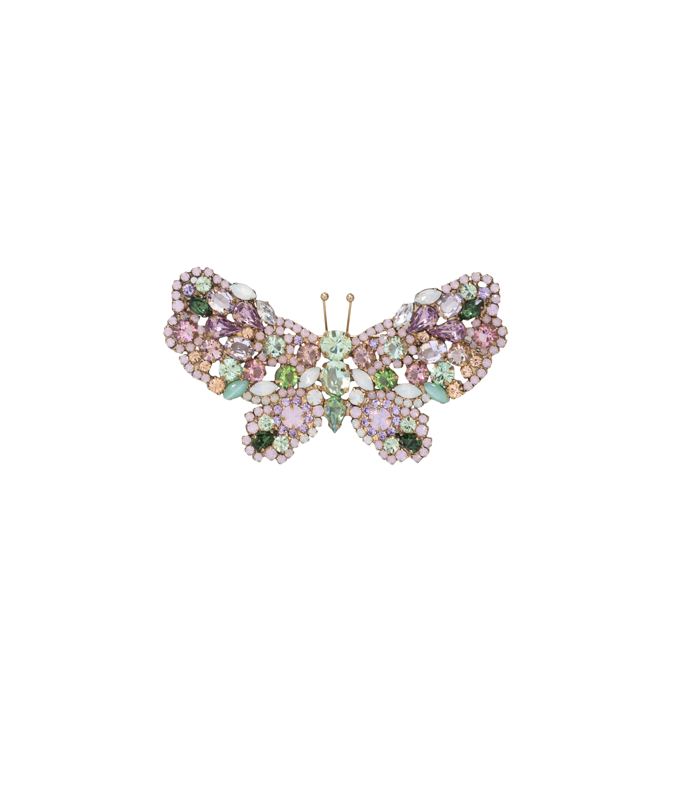 Medium Butterfly in Rose Opal / Chrysolite / Peridot