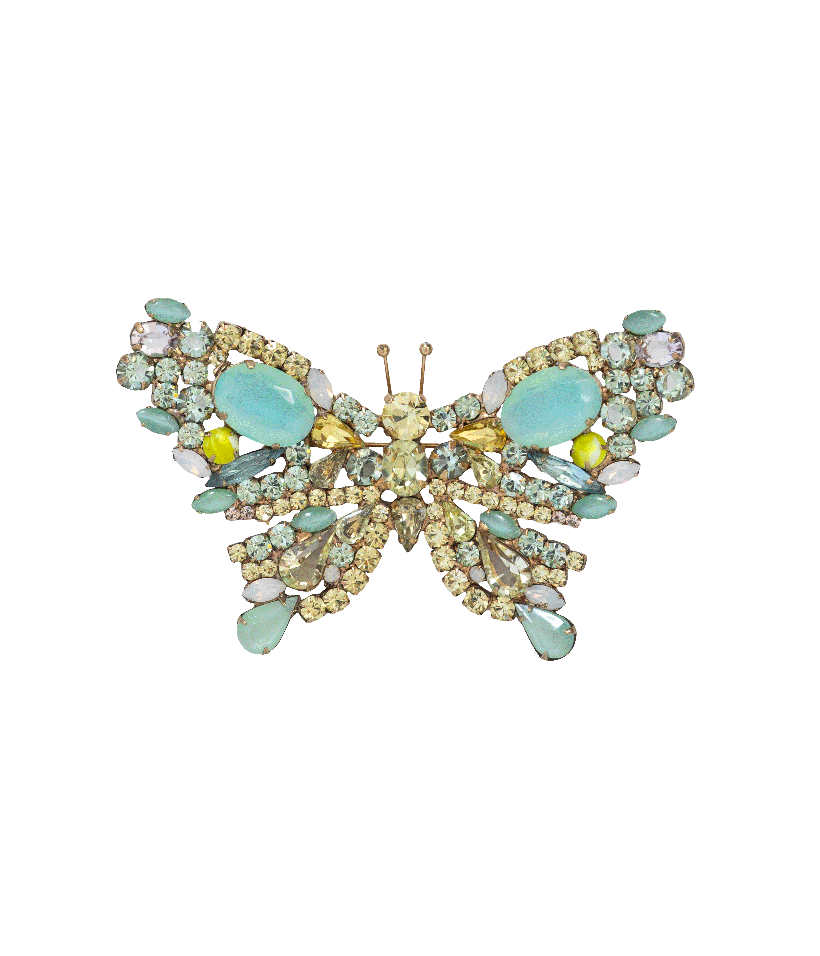 Large Butterfly in Green Opal / Jonquil
