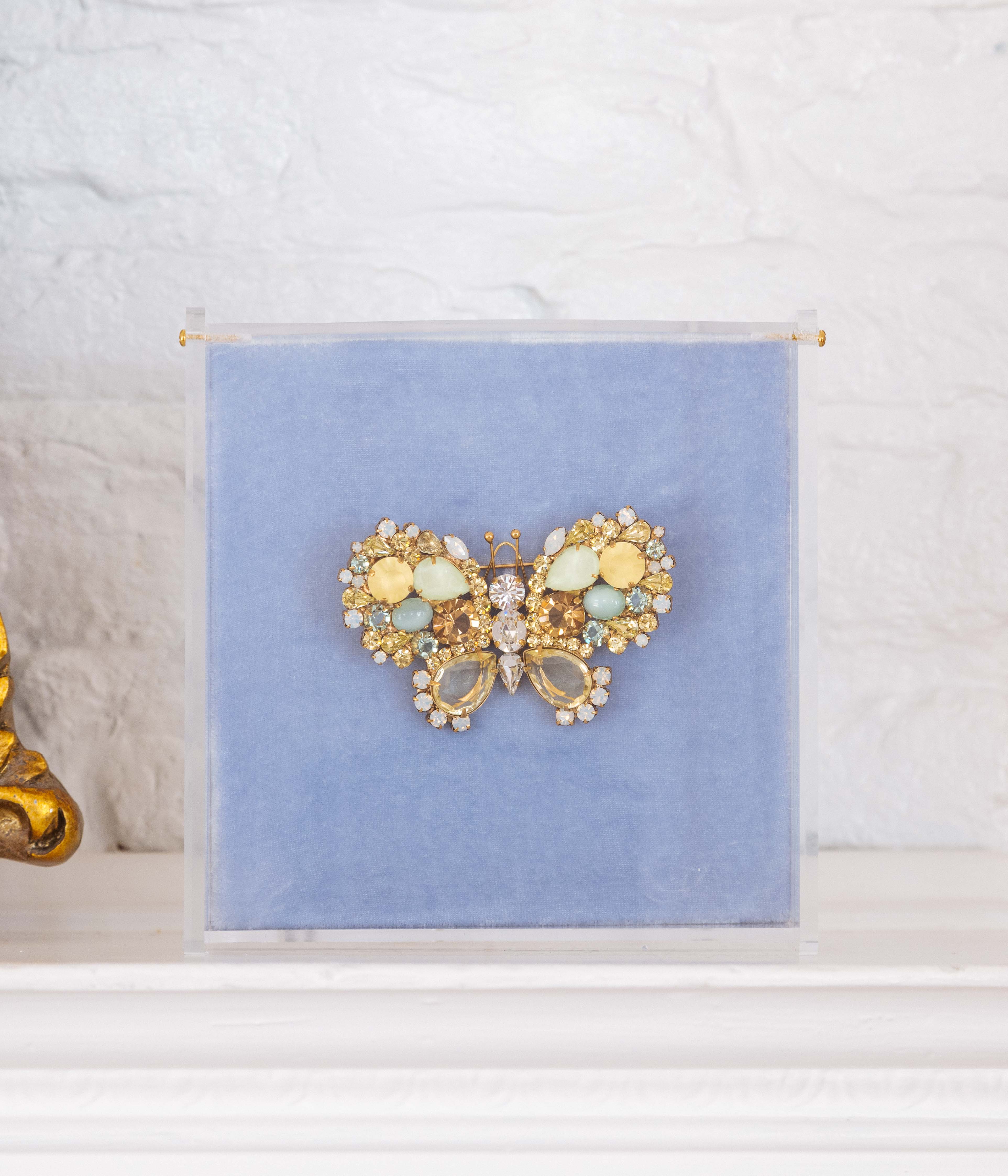 Medium Butterfly in Crystal / Jonquil / Chrysolite