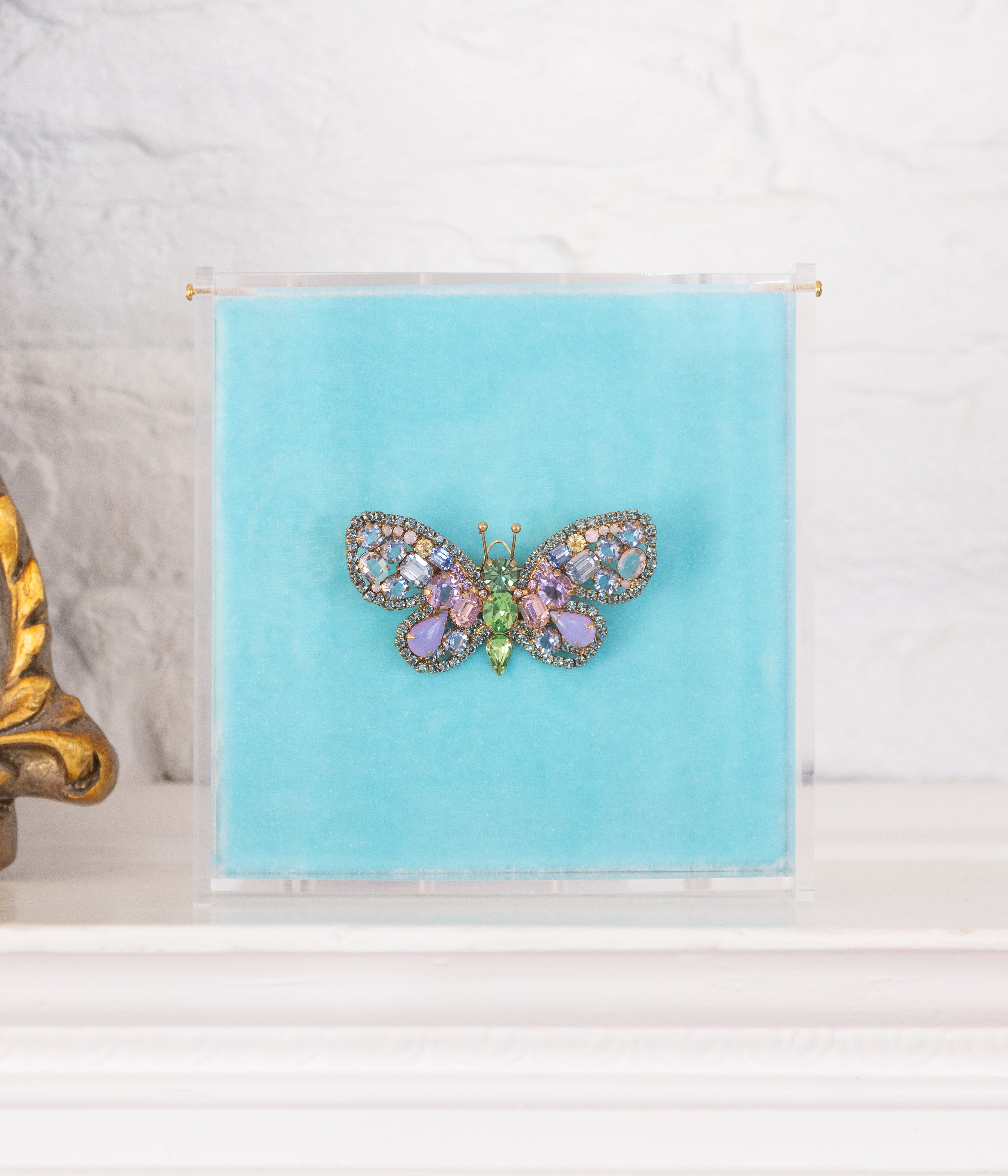 Small Butterfly in Peridot / Amethyst / Smoked Sapphire