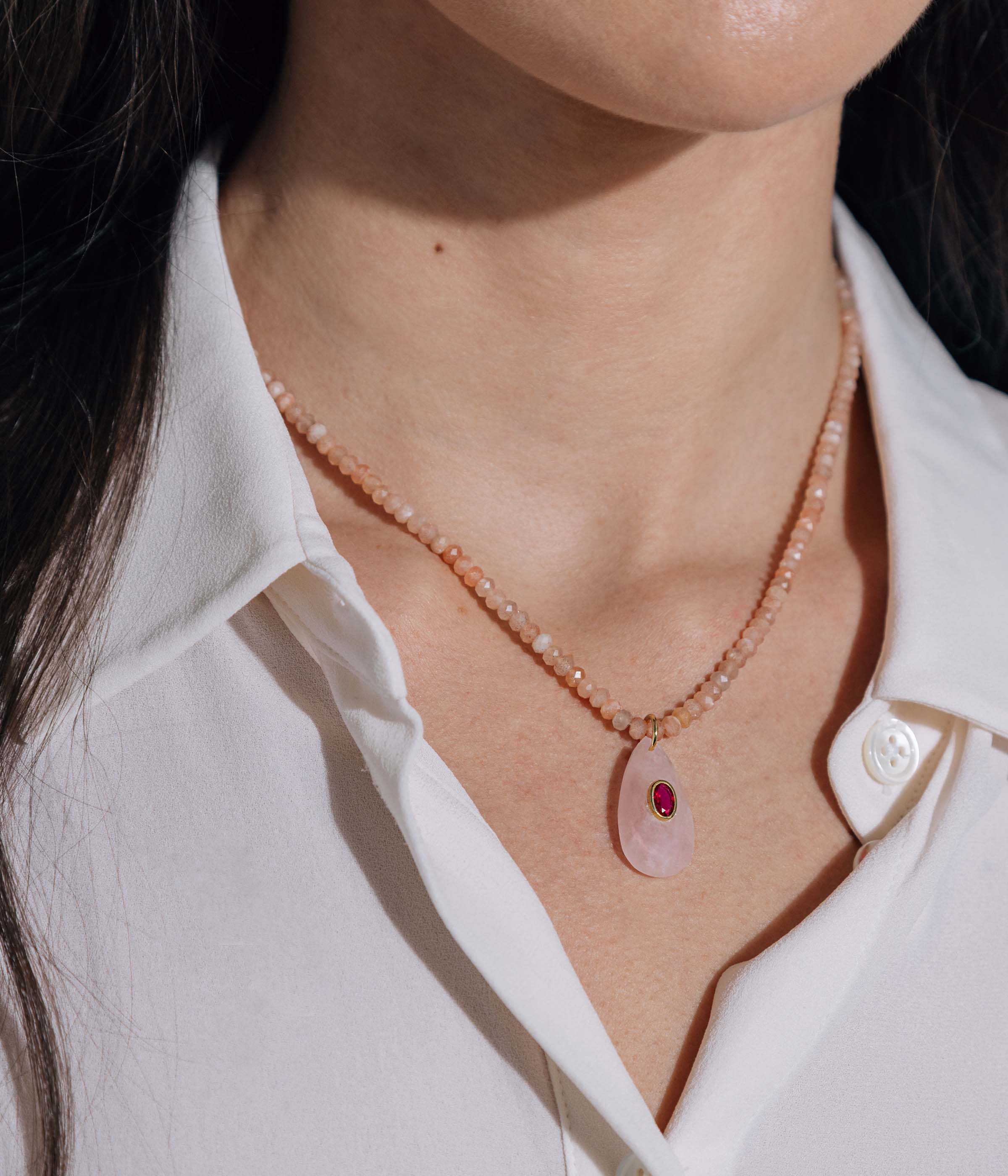 Adoria Necklace in Pink