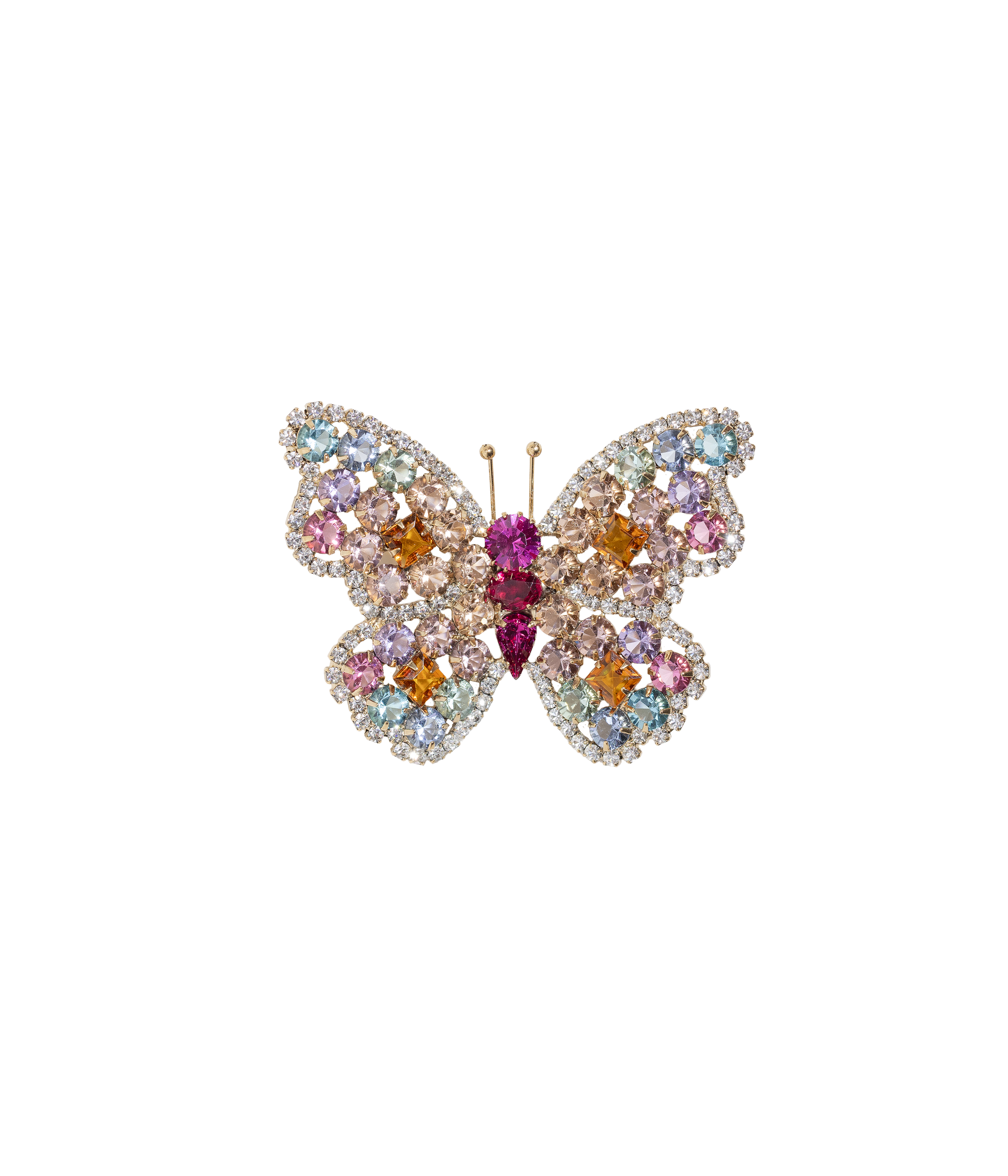 Medium Butterfly in Fuchsia / Crystal / Vintage Rose - Loren Hope