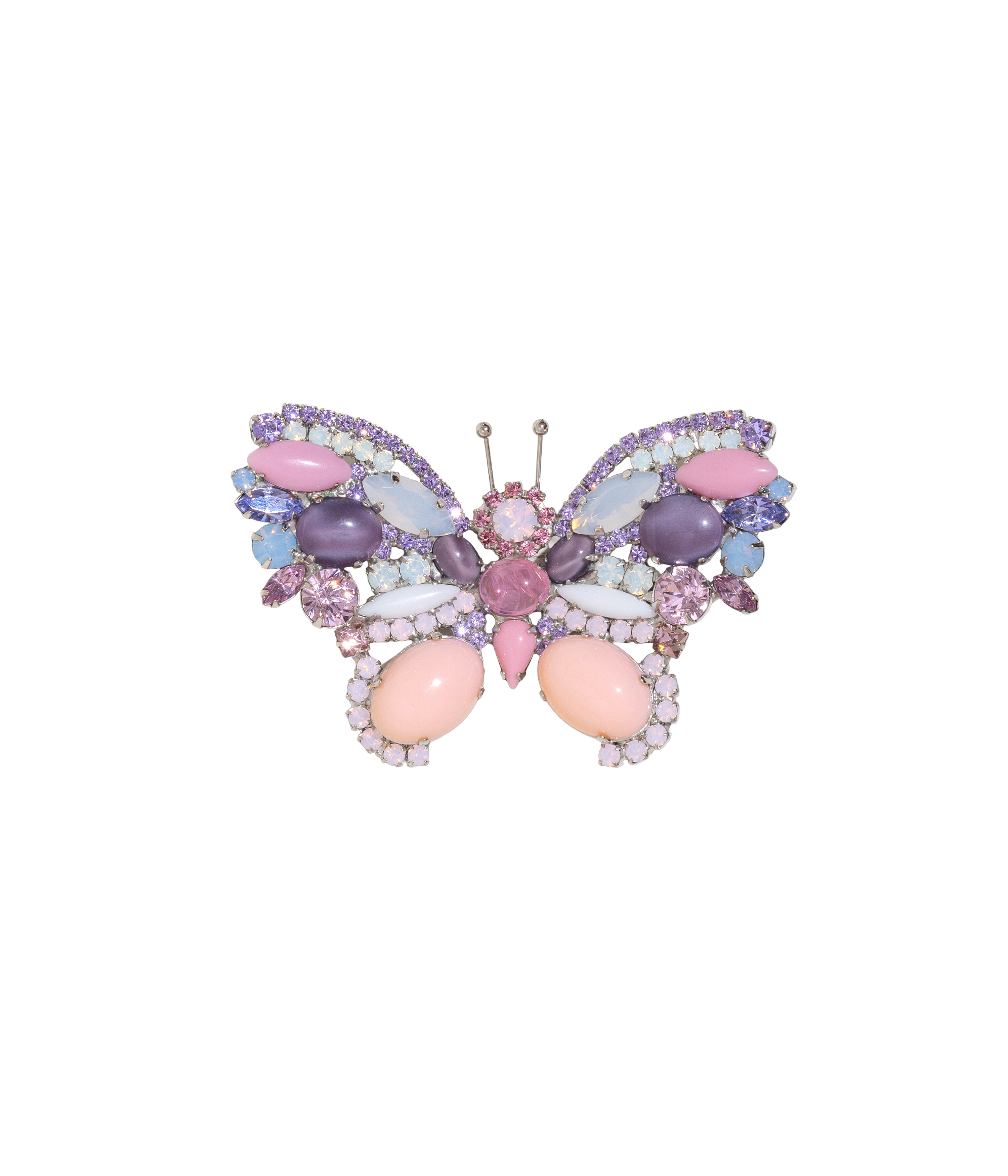 Medium Butterfly in Violet / Rose Opal / White Opal