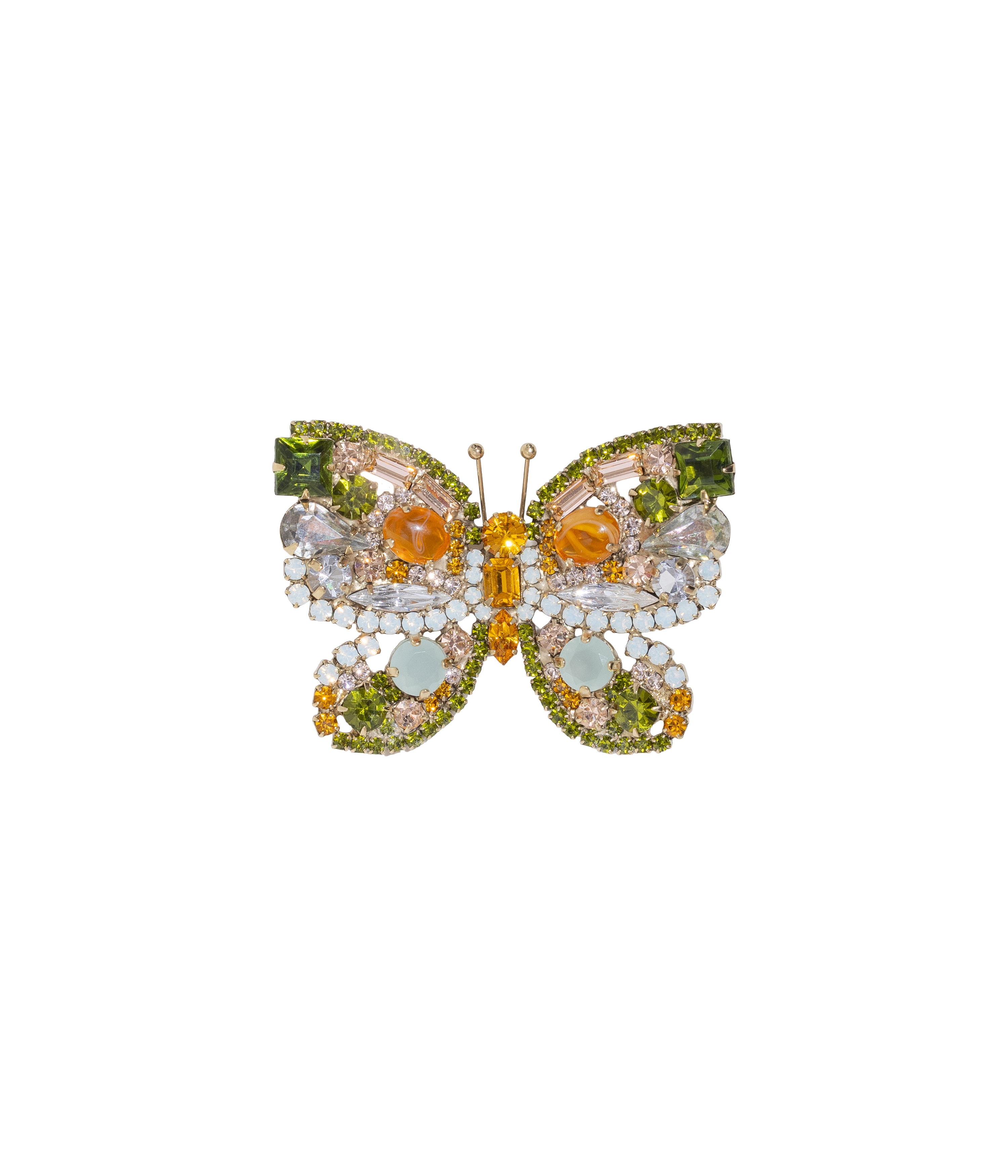 Medium Butterfly in Olivine / Light Peach / Topaz - Loren Hope