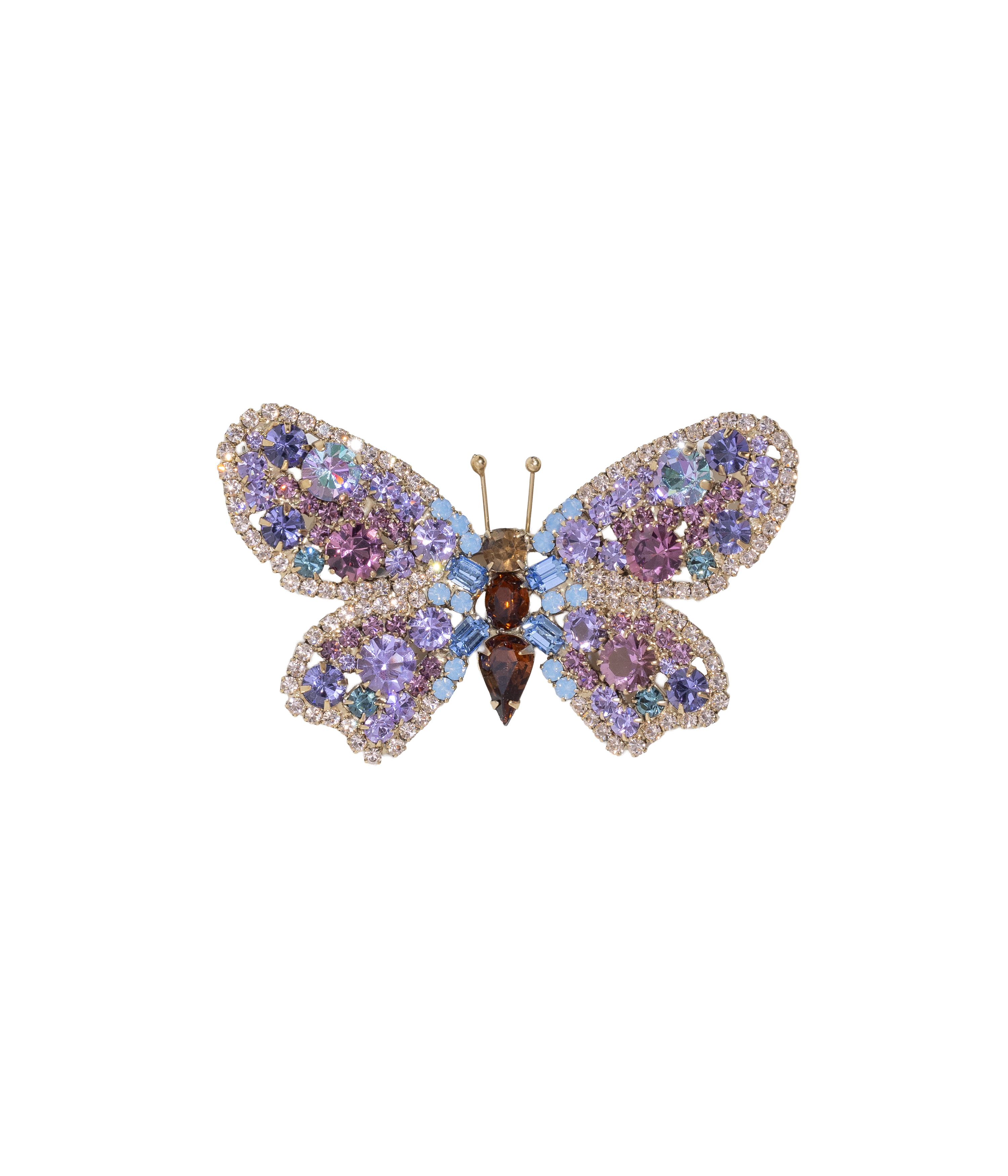 Medium Butterfly in Violet / Light Sapphire / Smoked Topaz