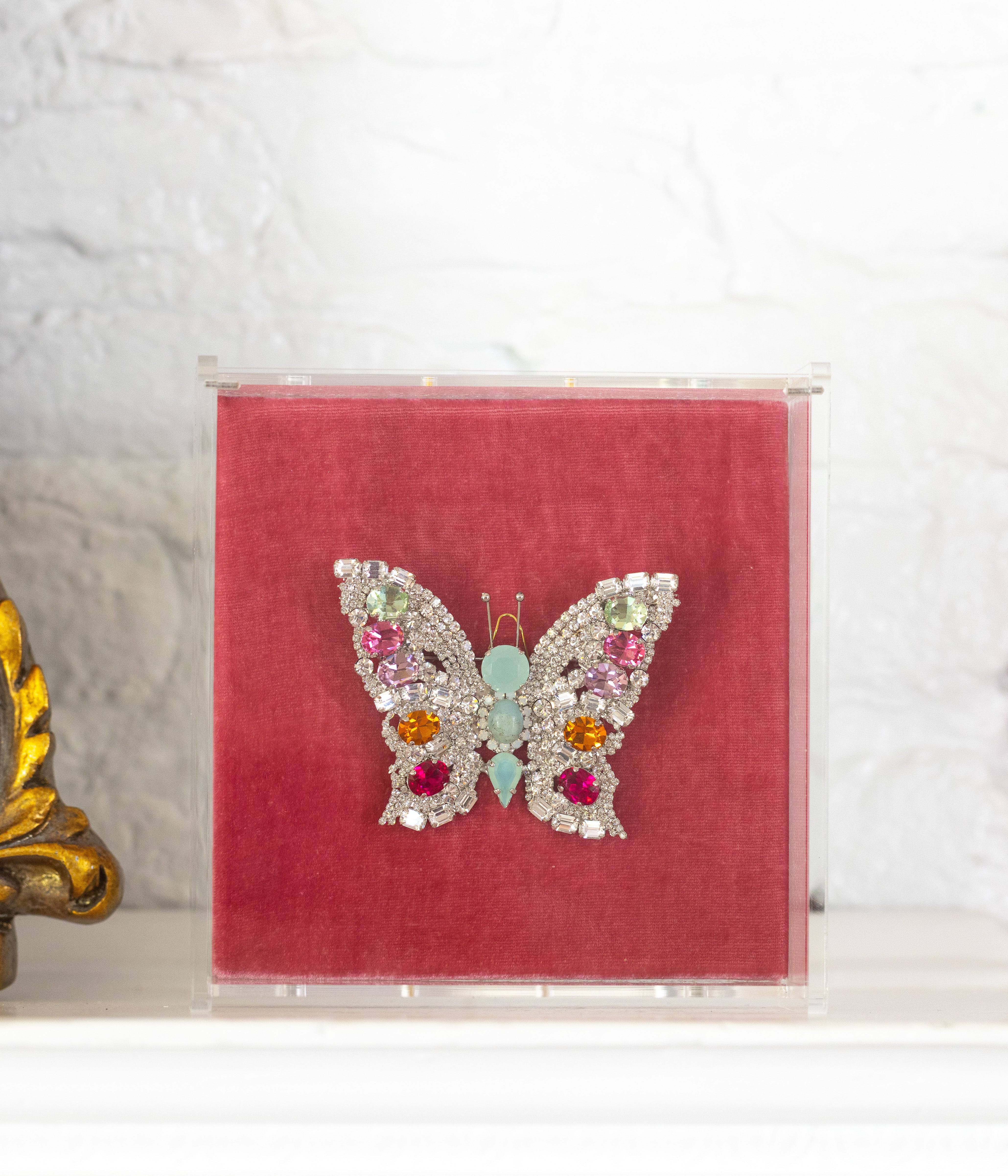 Large Butterfly in Crystal / Amazonite / Rose - Loren Hope