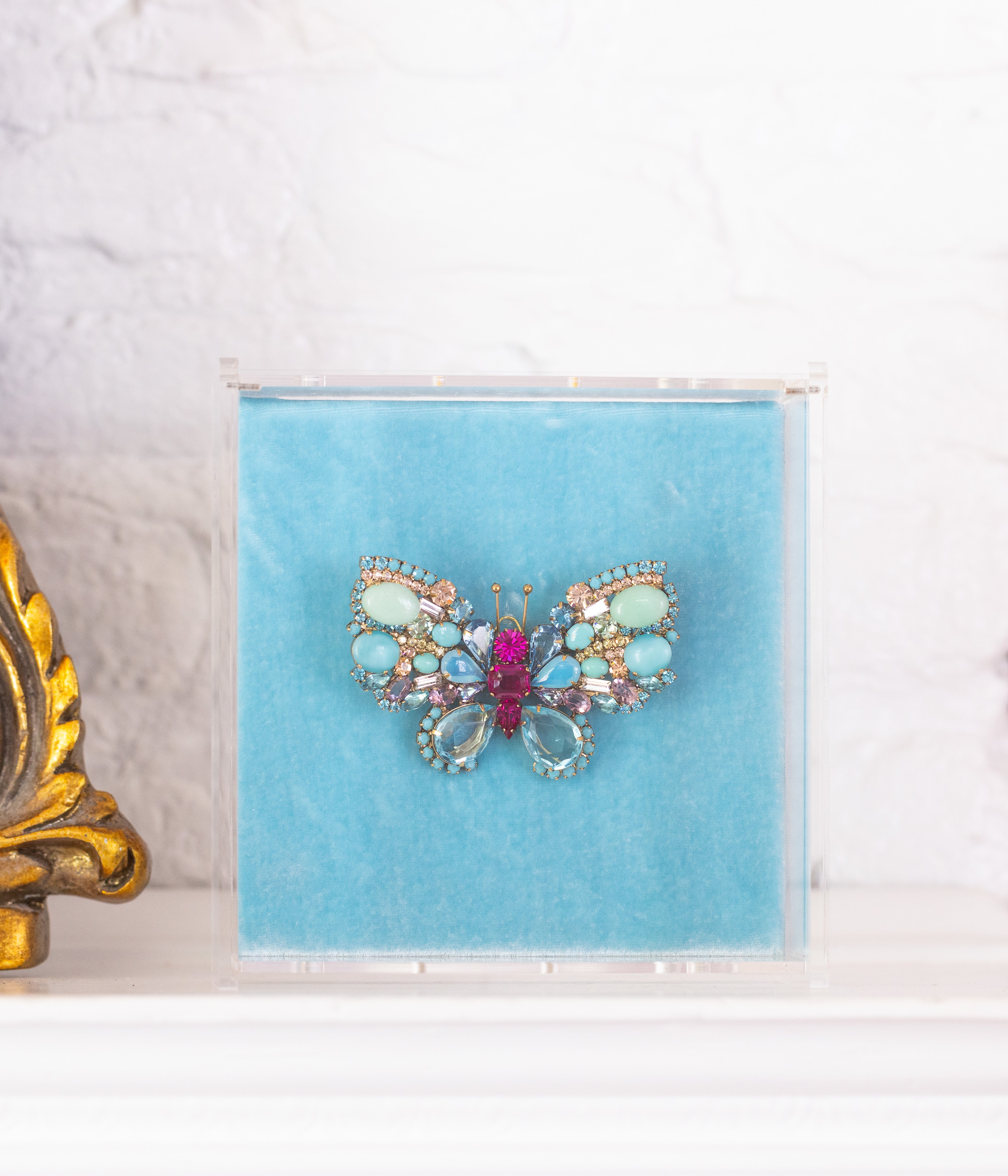 Large Butterfly in Fuchsia / Amazonite / Light Peach - Loren Hope