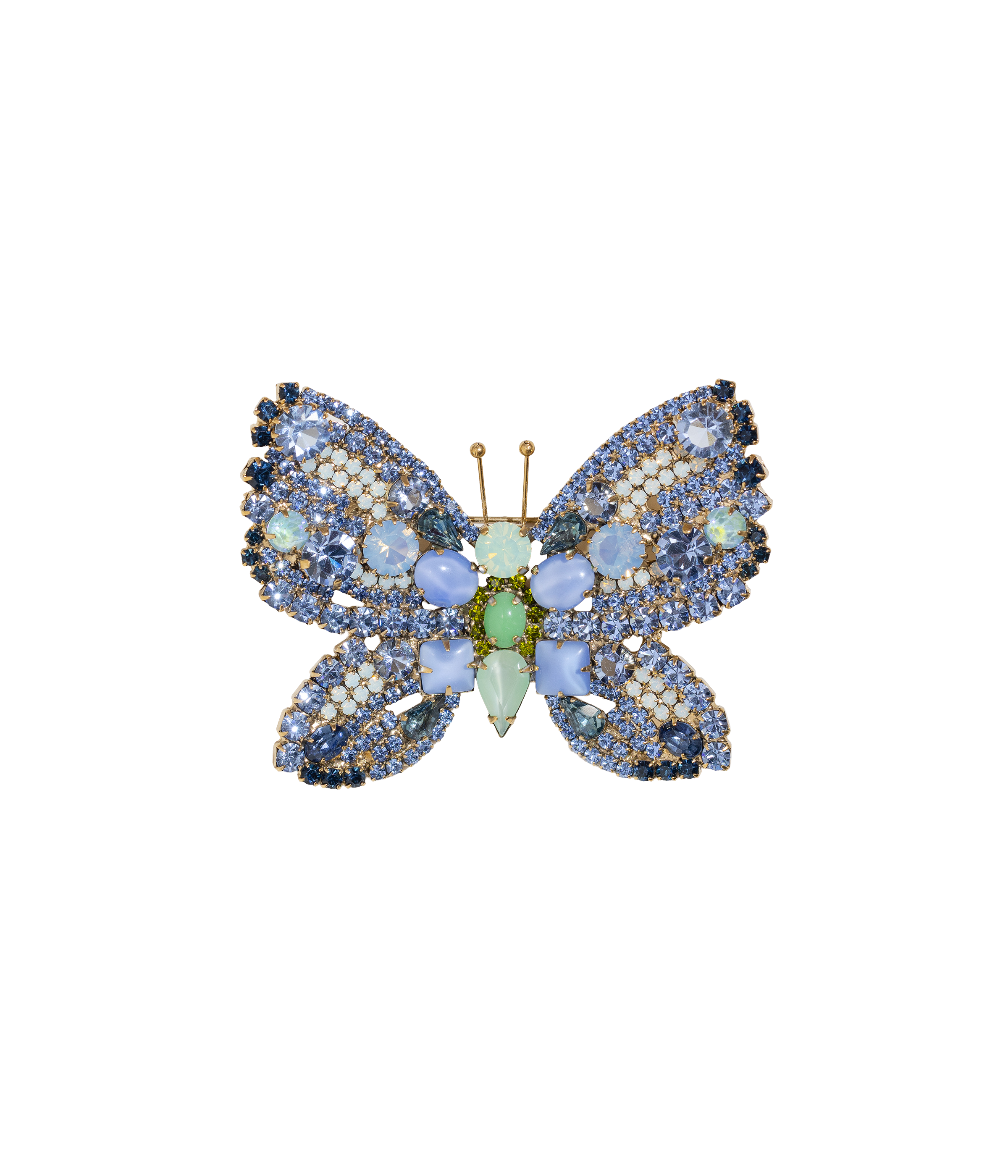 Large Butterfly in Light Sapphire / Montana / White Opal - Loren Hope