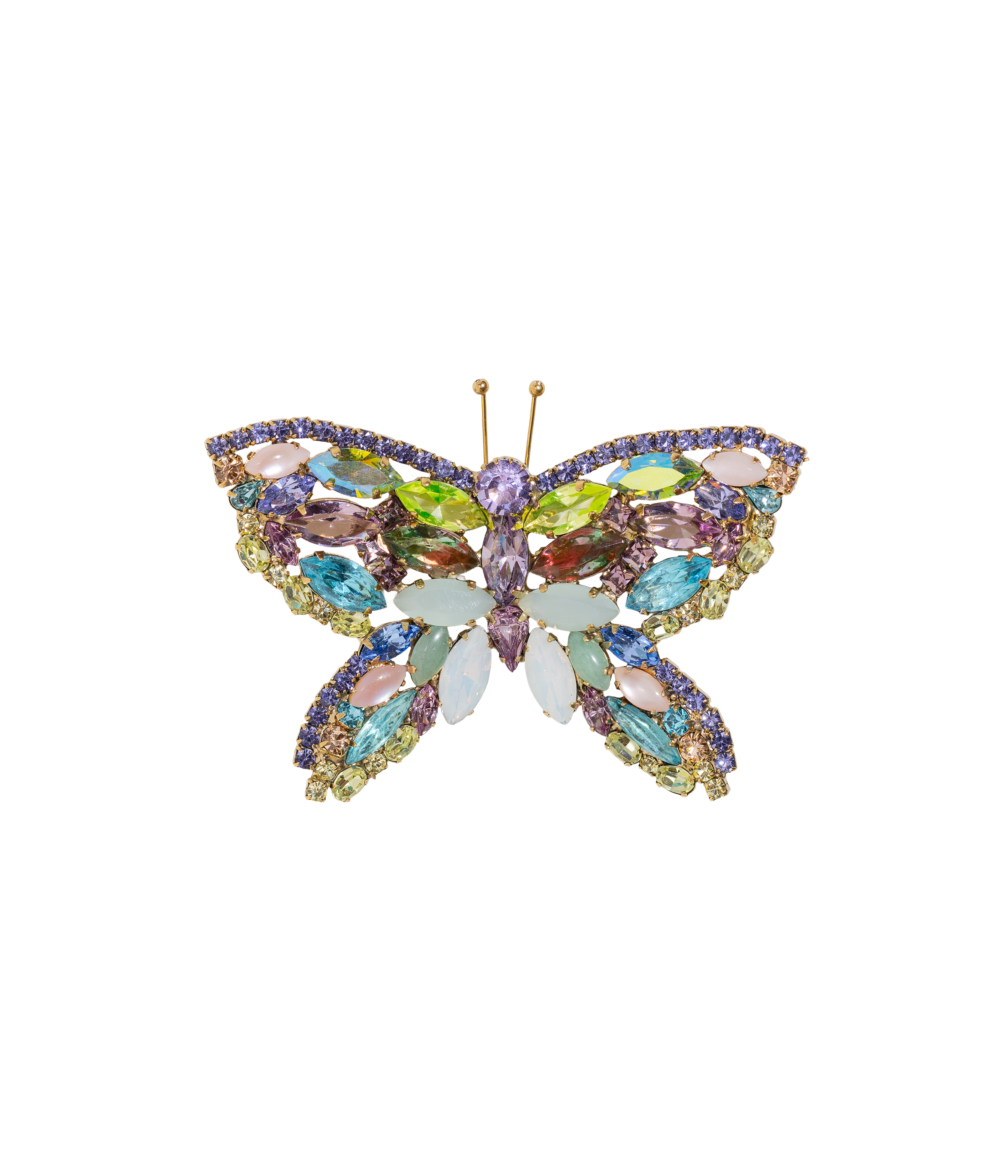 Large Butterfly in Violet / Pink Mussel Shell / Aventurine - Loren Hope