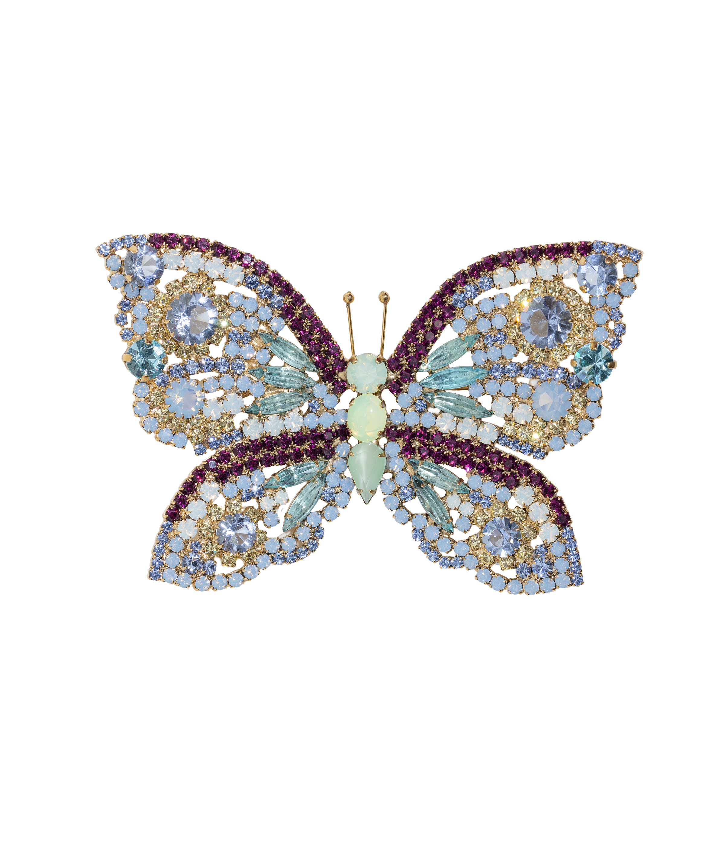 X-Large Butterfly in Aqua / Amethyst / Air Blue Opal - Loren Hope