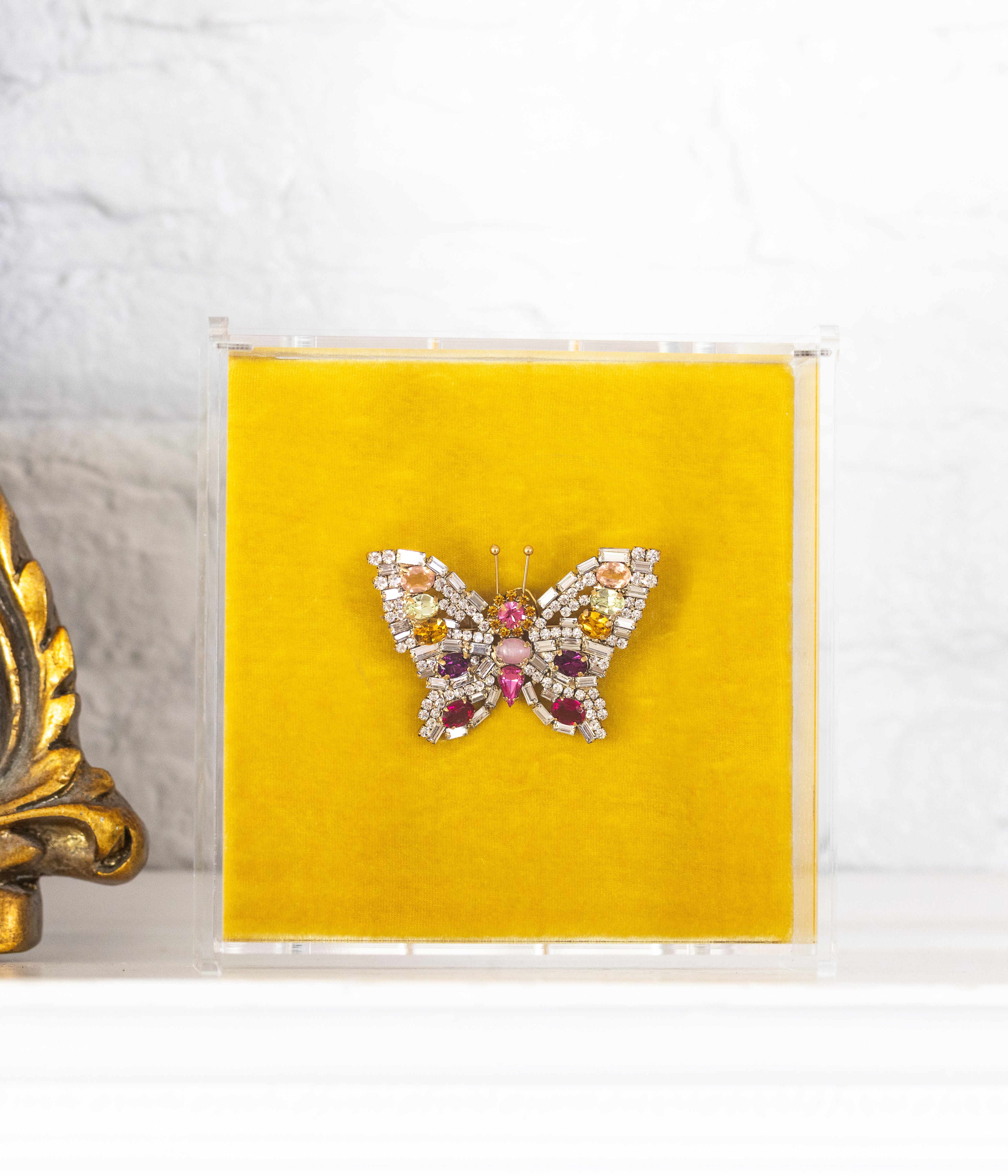 Small Butterfly in Crystal / Topaz / Rose - Loren Hope