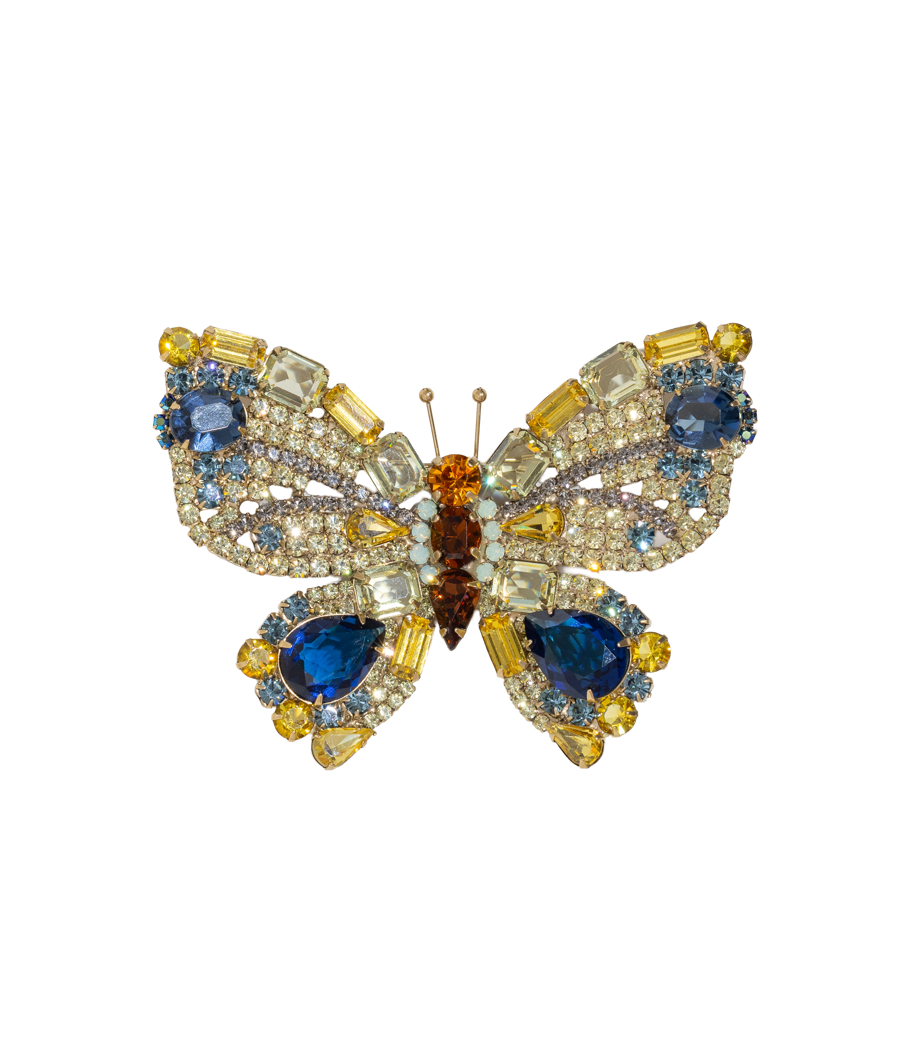 X-Large Butterfly in Jonquil / Montana / Smoked Topaz