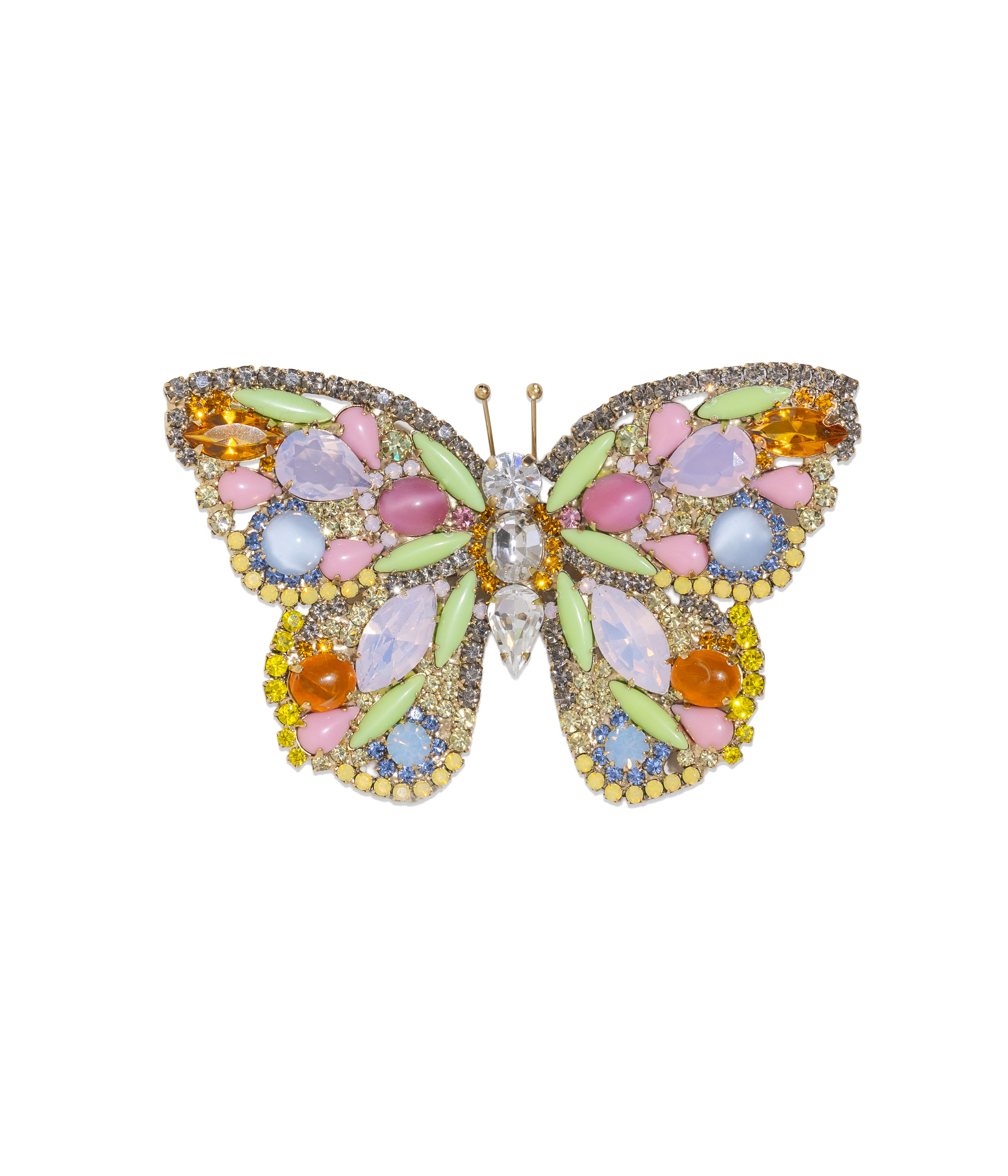 X-Large Butterfly in Citrine / Pink Opal / Blue Opal